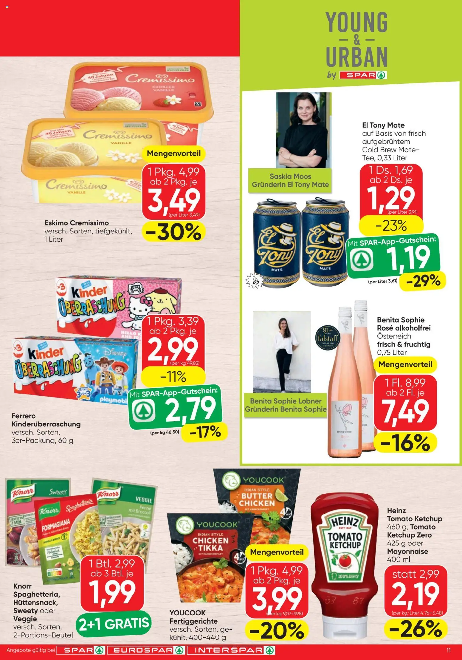 Spar - Flugblatt gültig ab 06.08.2026 | Seite: 11 | Produkte: Ketchup, Mayonnaise, Fertiggerichte, Butter