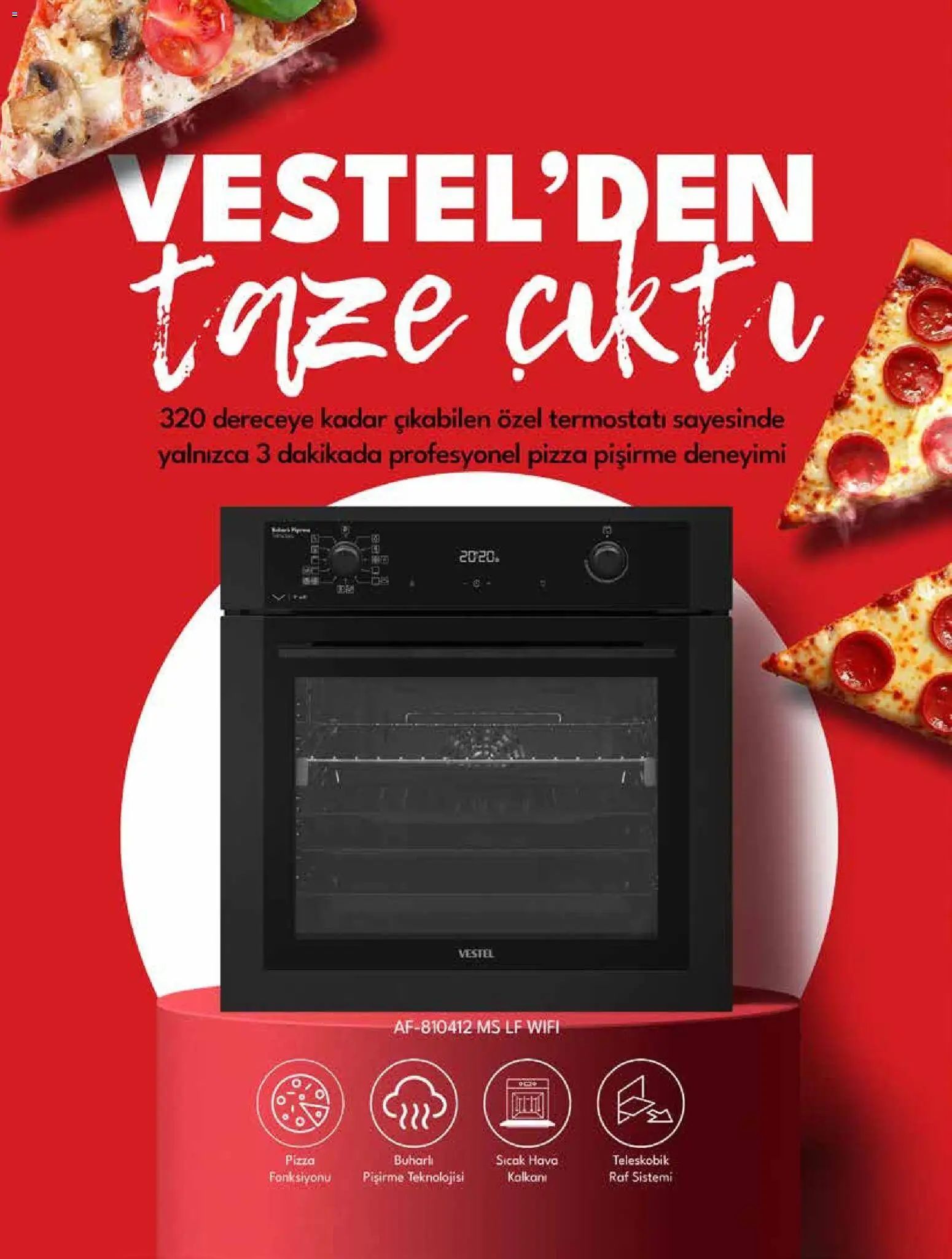 Vestel - Ankastre Ürünler - 01 Ağustos 2026 tarihinden itibaren geçerlidir | Sayfa: 5 | Ürünler: Raf, Pizza