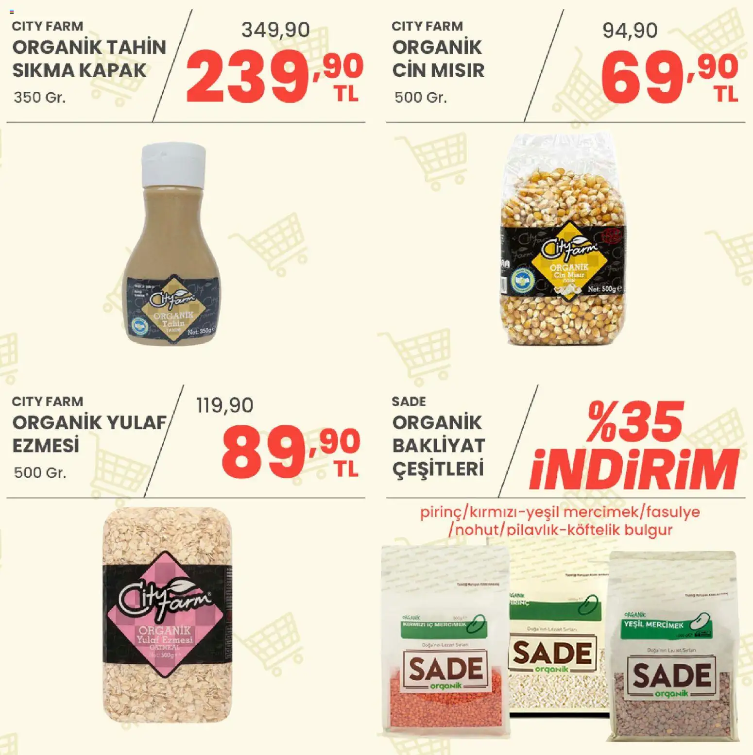 Sarıyer Katalog - 28 Ağustos 2026 tarihinden itibaren geçerlidir | Sayfa: 24 | Ürünler: Mercimek, Cin, Yulaf, Mısır