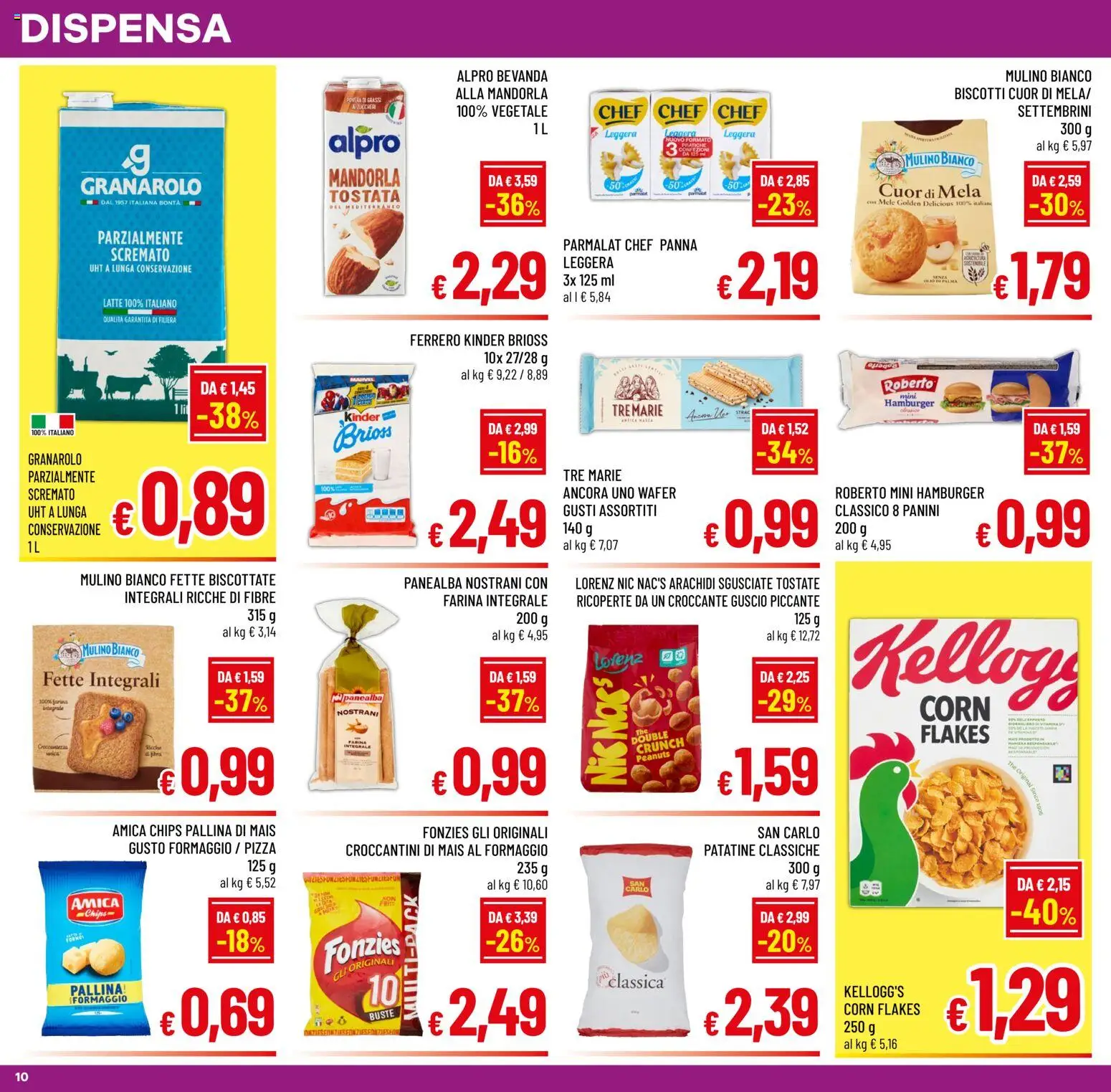 Volantino A&O del 10.06.2026 | Pagina: 10 | Prodotti: Pizza, Mele, The, Arachidi