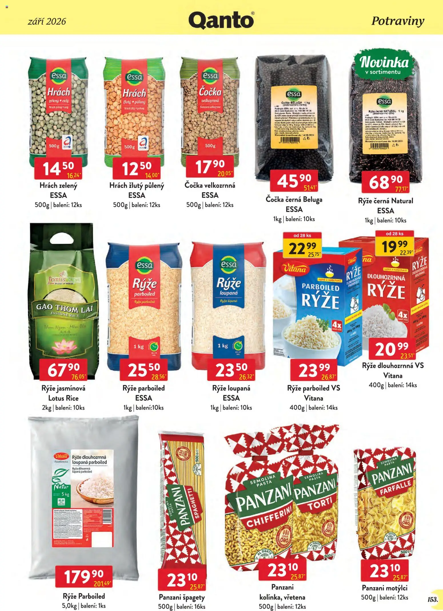 Astur & Qanto leták - Velkoobchod 09/2026 od 01.09.2026 | Strana: 153 | Produkty: Rýže parboiled, Špagety, Jasmínová rýže, Semolina