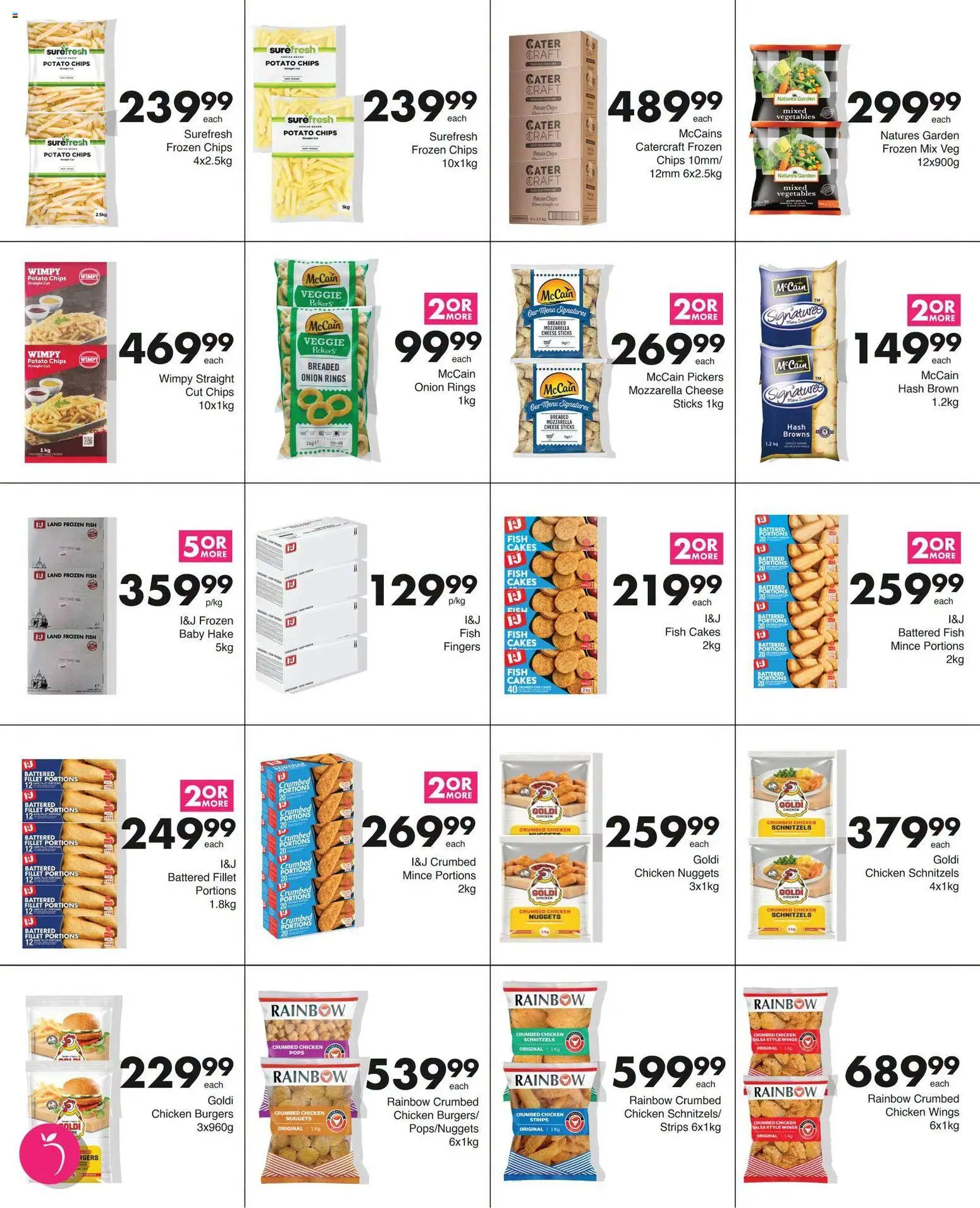 New Save catalogue – valid from 17/08/2026 | Page: 3 | Products: Chicken wings, Vegetables, Onion, Mozzarella