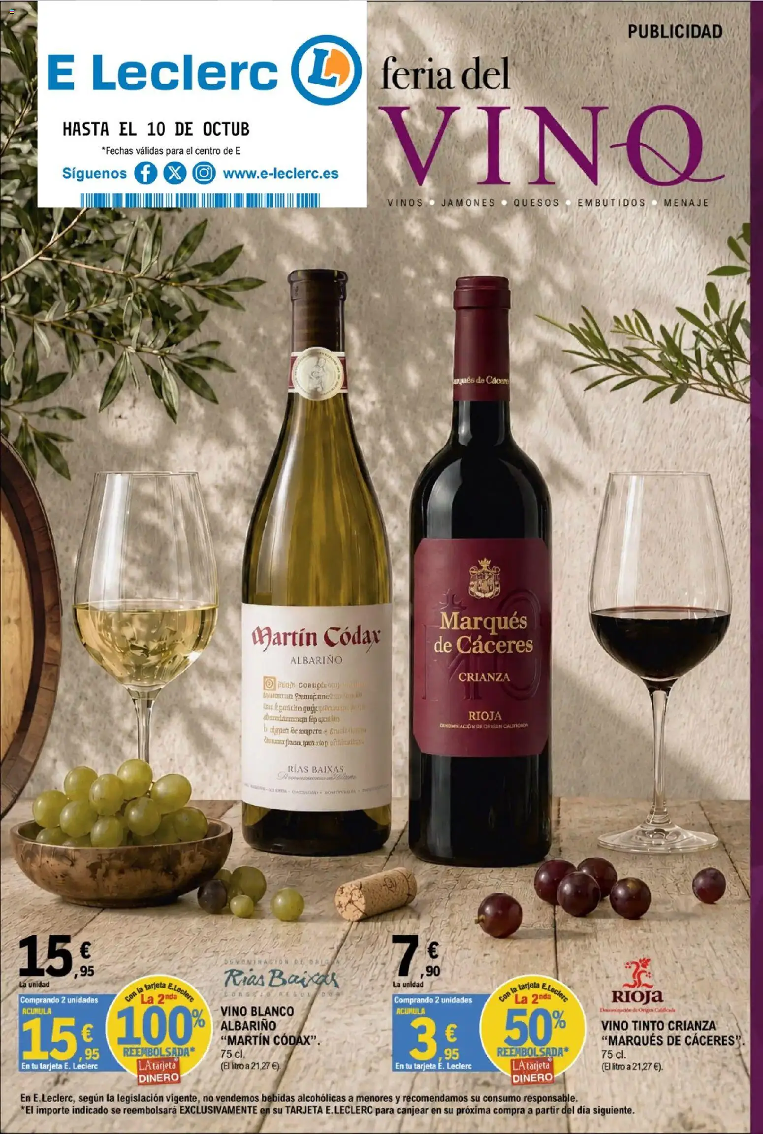 E.Leclerc - León │ válido desde el 21/09/2026 | Página: 1 | Productos: Vino tinto, Vino, Vino blanco, Bebidas