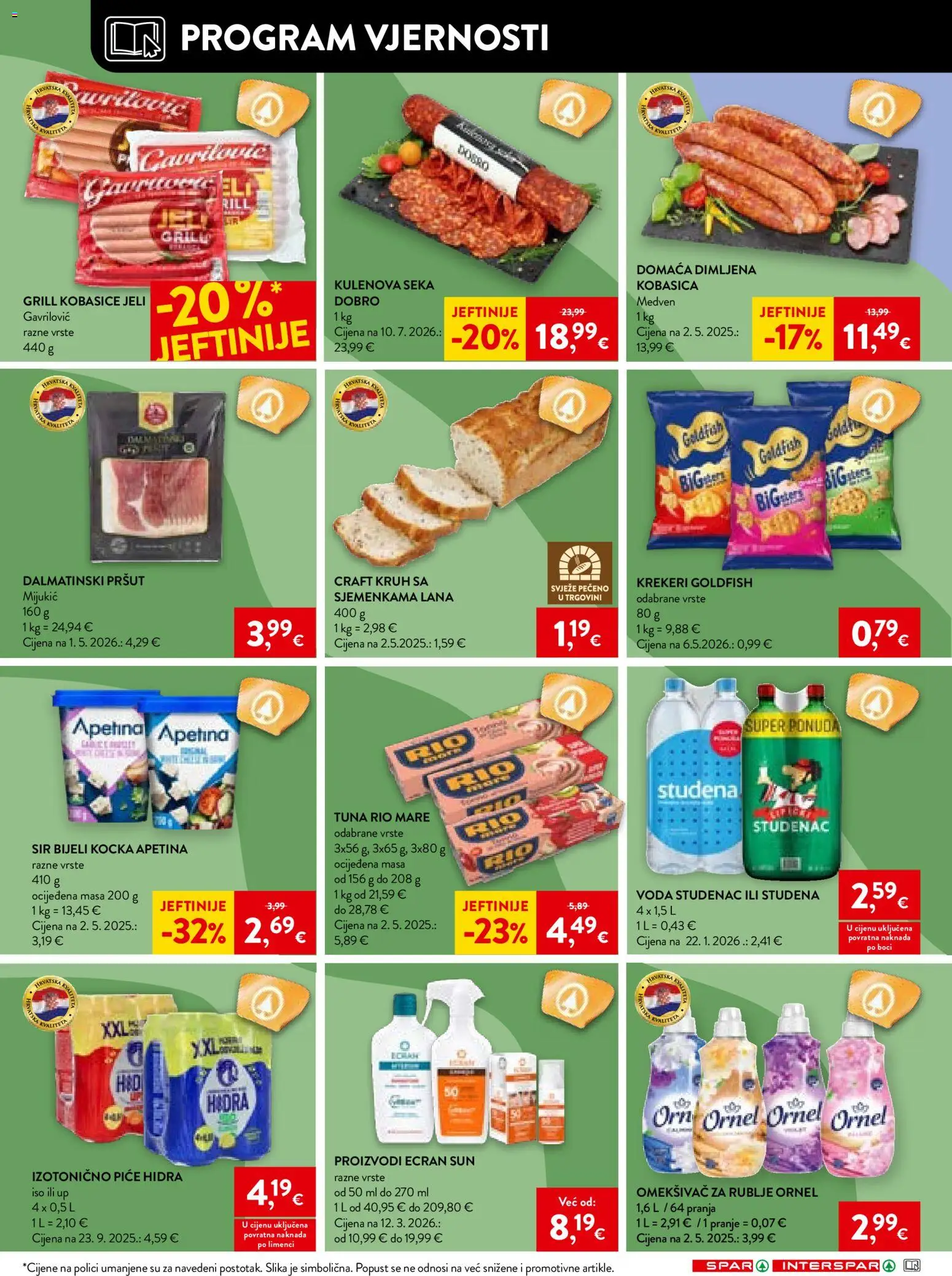 Interspar katalog | vrijedi od 04.08.2026 | Stranica: 22 | Proizvodi: Rio Mare, Kruh, Krekeri, Tuna