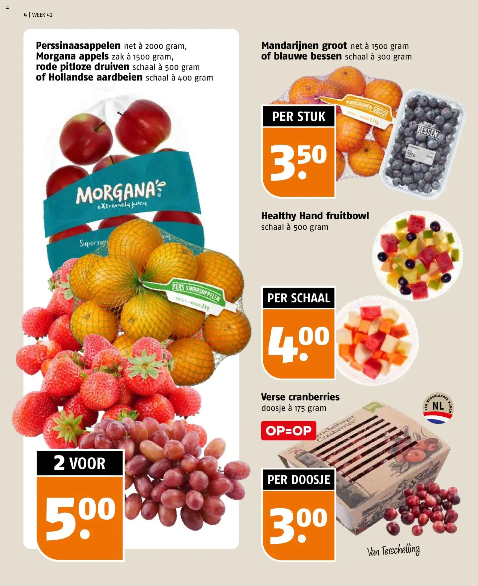 {H1} | Pagina: 4 | Producten: Appels, Aardbeien, Zak, Druiven