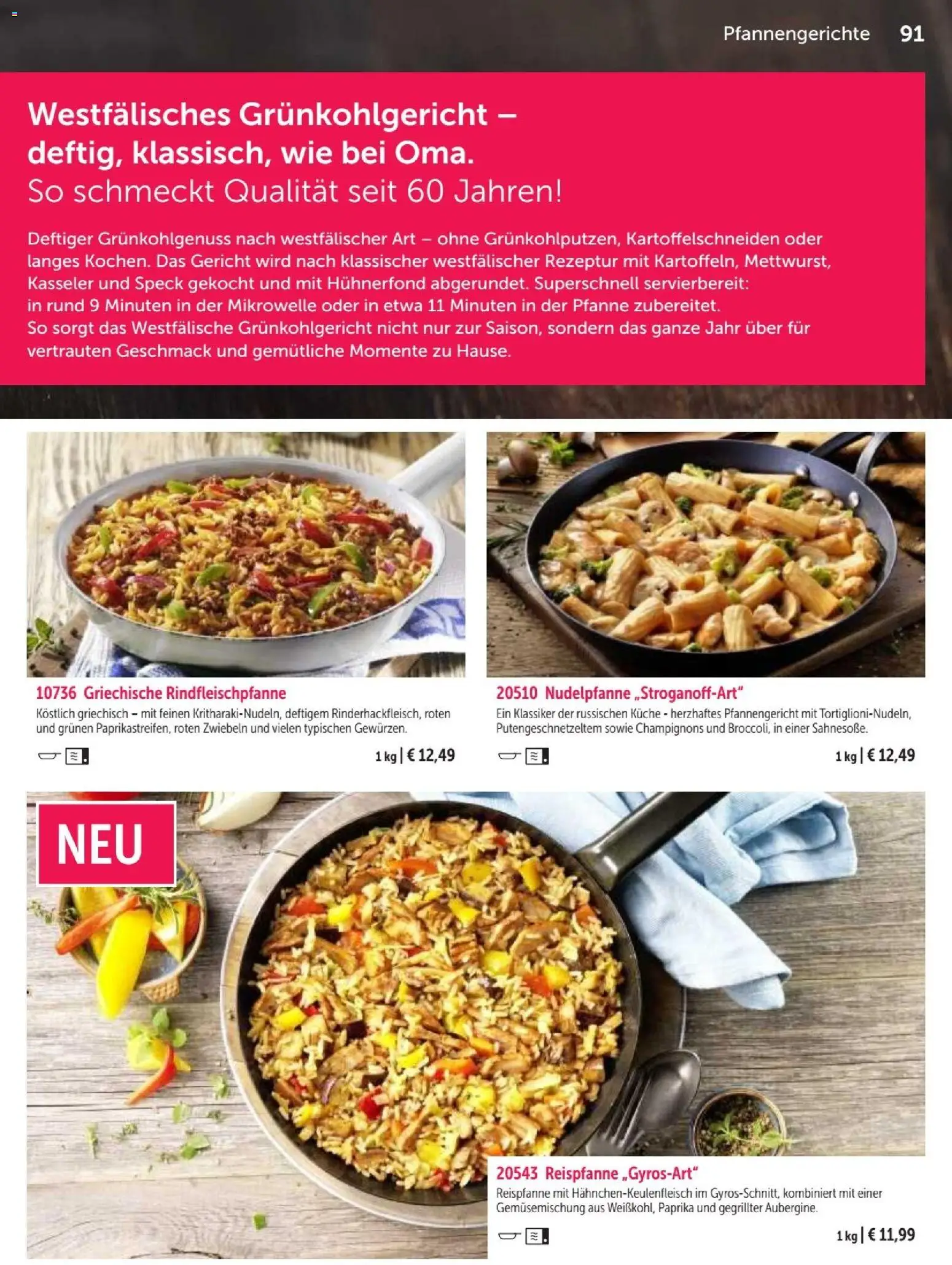 Bofrost Katalog – gültig ab 07.09.2026 | Seite: 91 | Produkte: Mikrowelle, Küche, Zwiebeln, Paprika