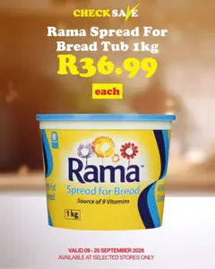 Check Save specials catalogue – valid from 09/09/2026 | Page: 3 | Products: Spread, Vitamins, Bread, Fat spread