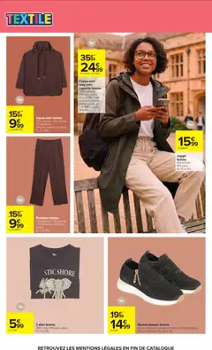 Carrefour - Prévisualisation de Sweat-shirt femme, 50% polyester - 45% viscose - 5% élasthanne. Différents modèles et coloris. Du S au XXL. valide à partir de 11/08/2026 | Page: 57 | Produits: Sweat-shirt, T-shirt, Pantalon, Baskets