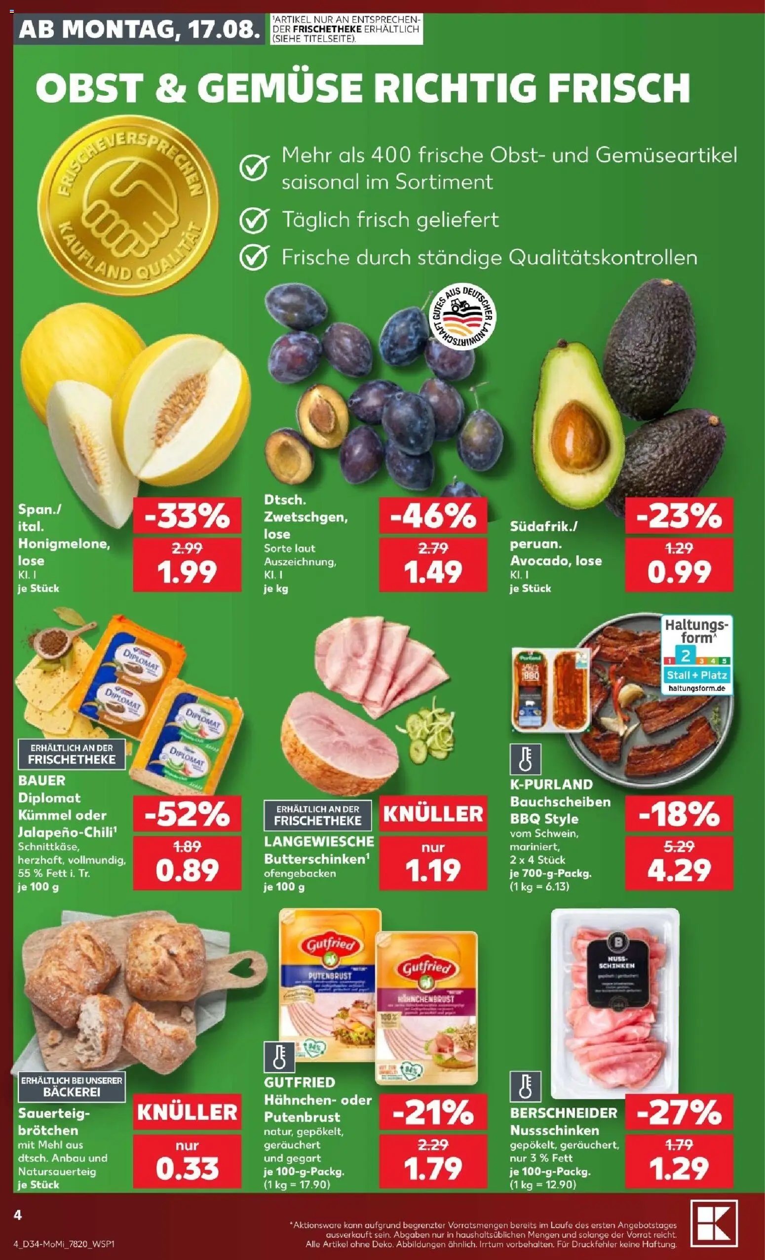 Kaufland Německo leták - Kiel od 17.08.2026 | Strana: 4 | Produkty: Forma