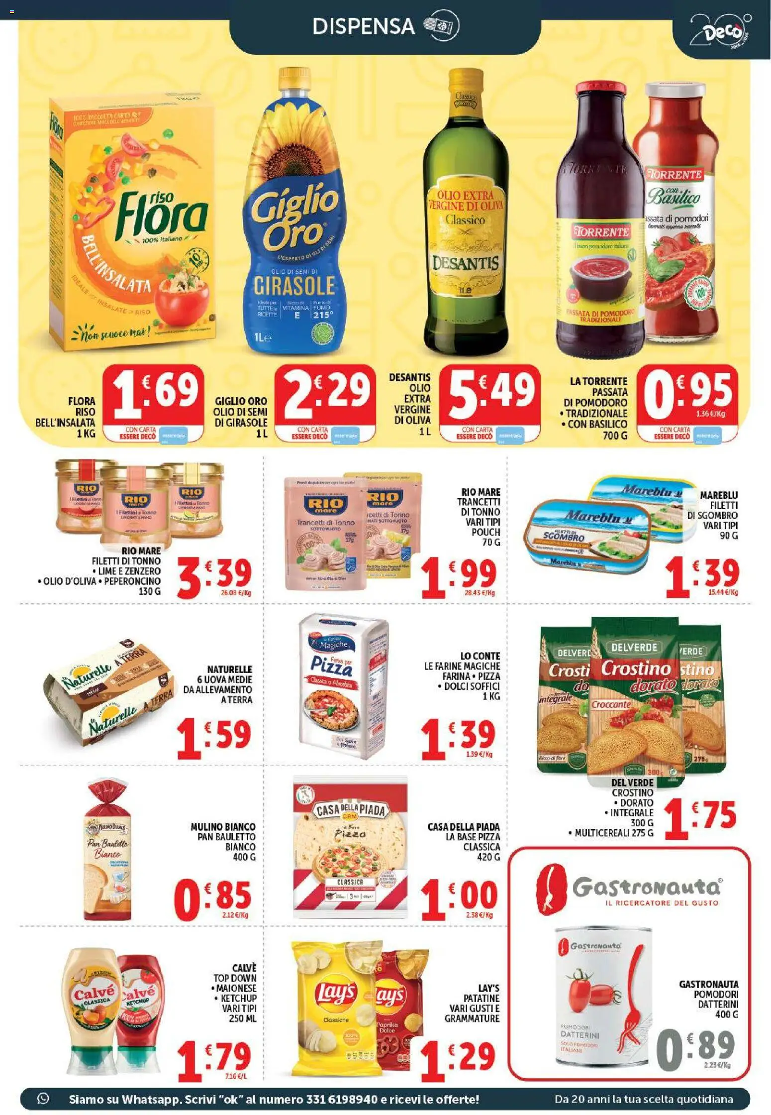 Volantino Decò del 21/07/2026 | Pagina: 15 | Prodotti: Pizza, Lime, Passata di pomodoro, Tonno