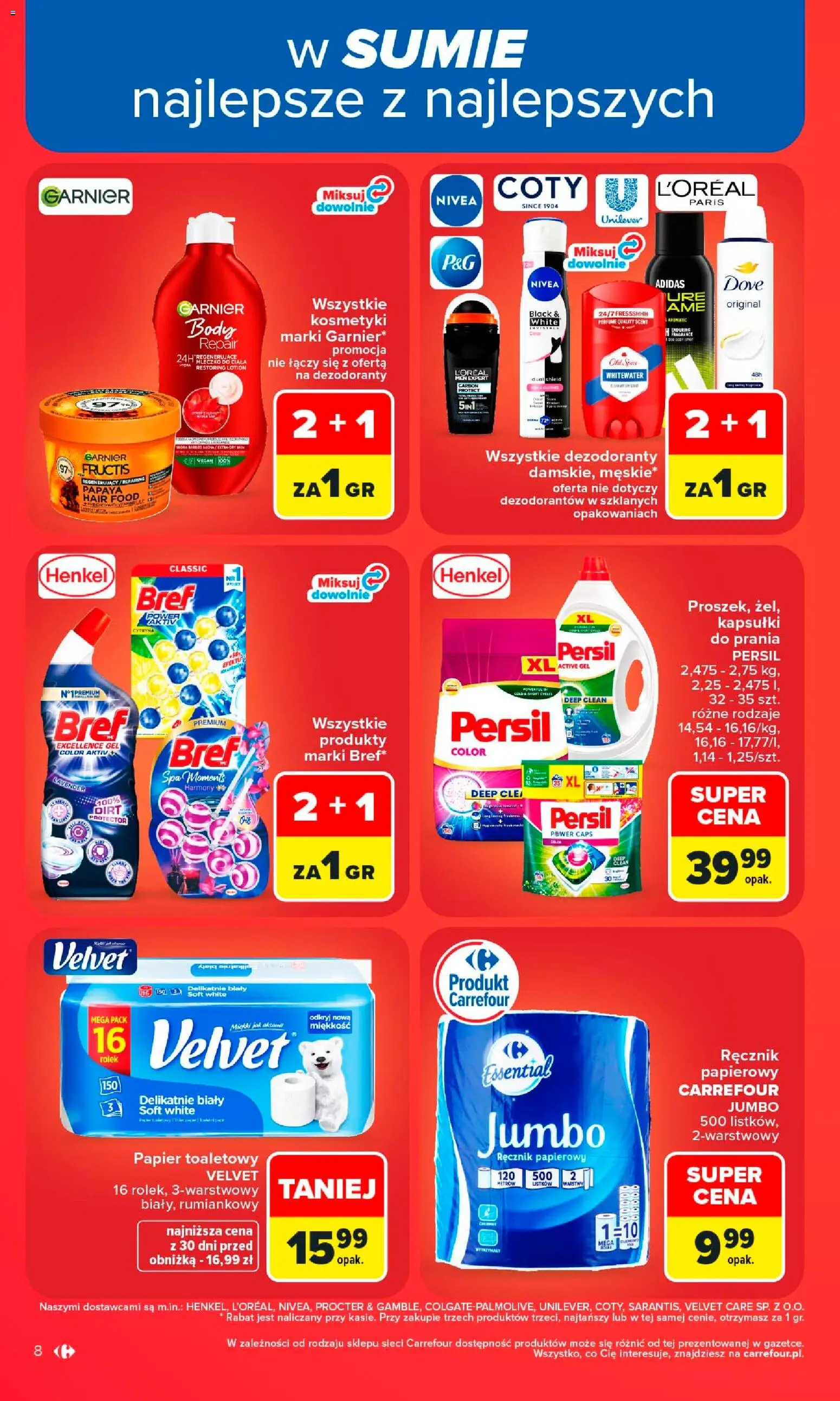Carrefour gazetka od 10.08.2026 | Strona: 10 | Produkty: Kapsułki, Papier toaletowy, Kosmetyki, Lotion