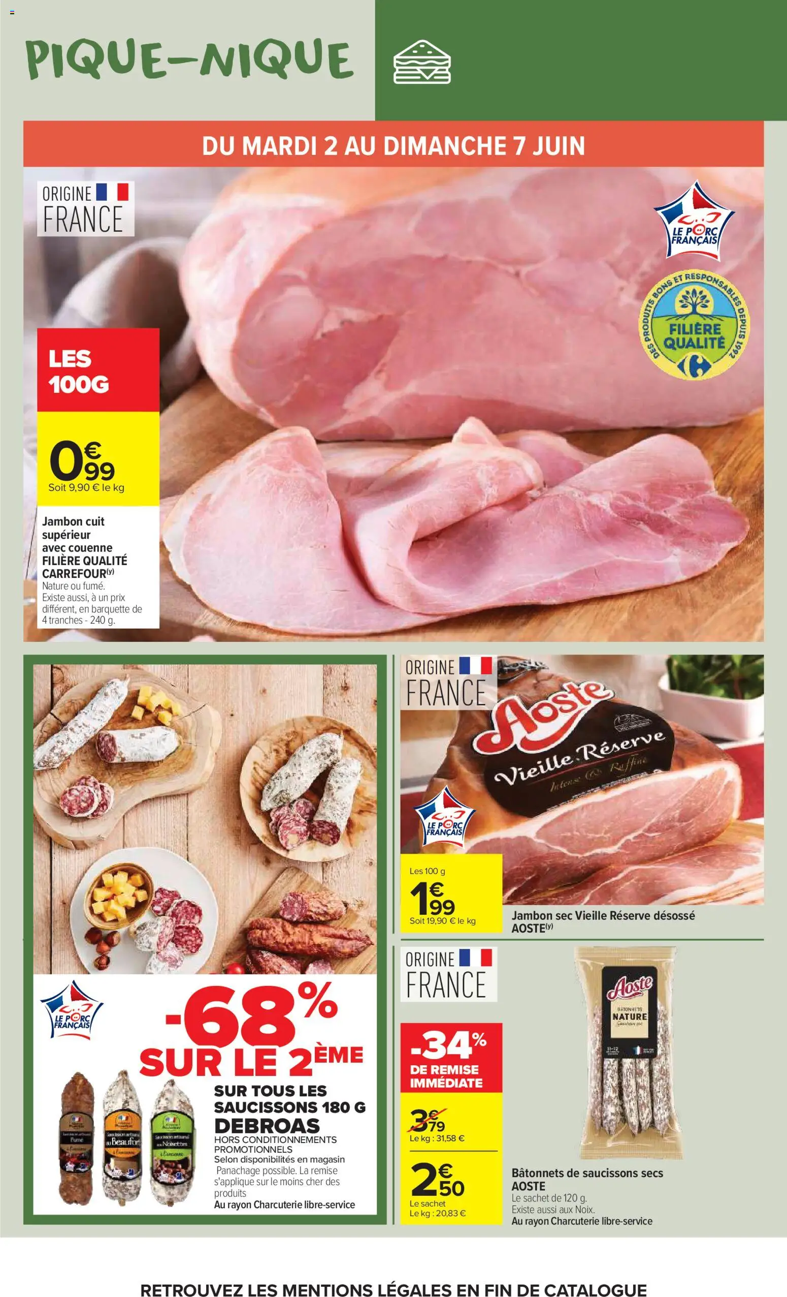 {H1} | Page: 9 | Produits: Noisettes, Jambon, Porc
