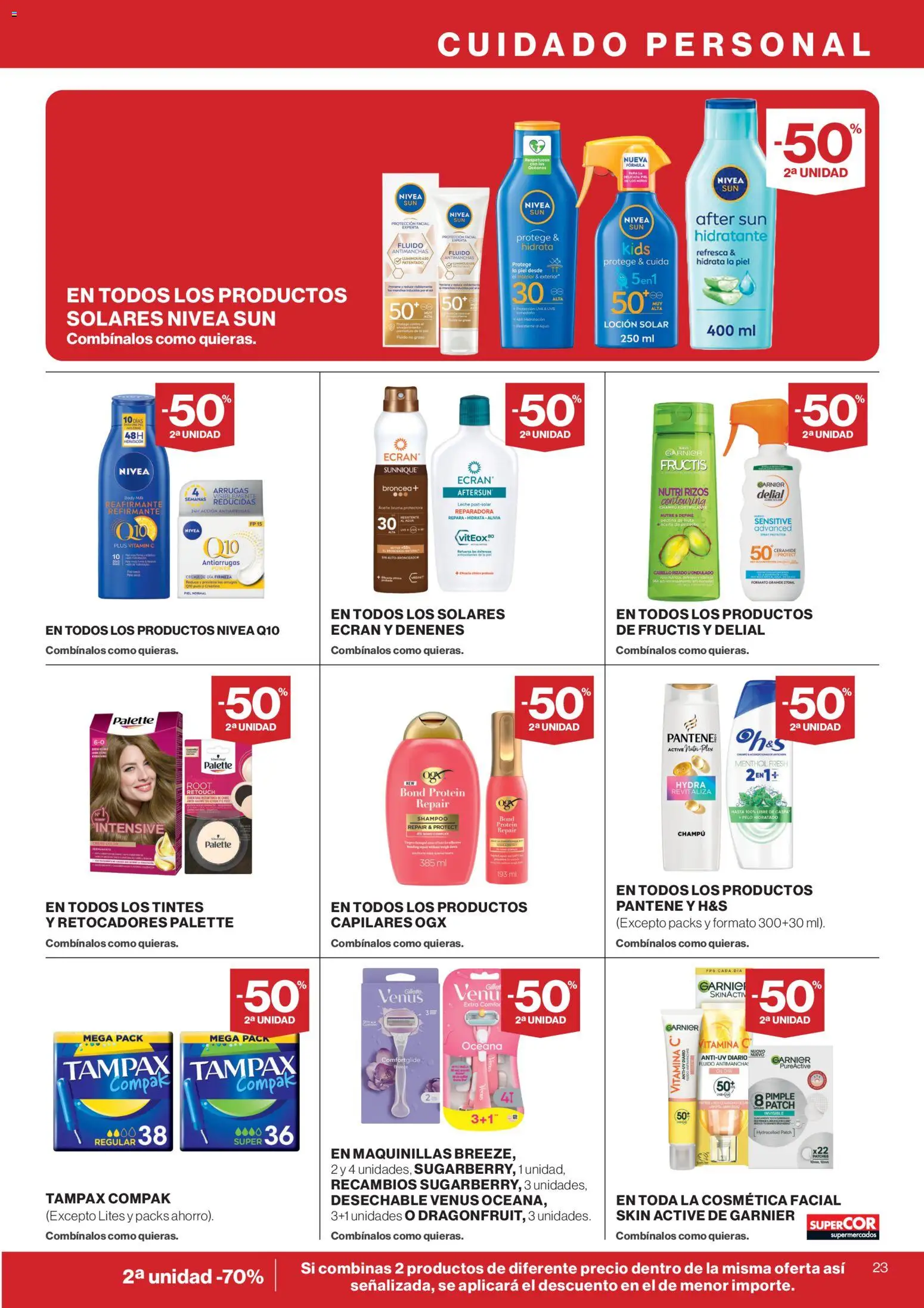 Supercor folleto │ válido desde el 21.05.2026 | Página: 23 | Productos: Champú, Leche, Aceite
