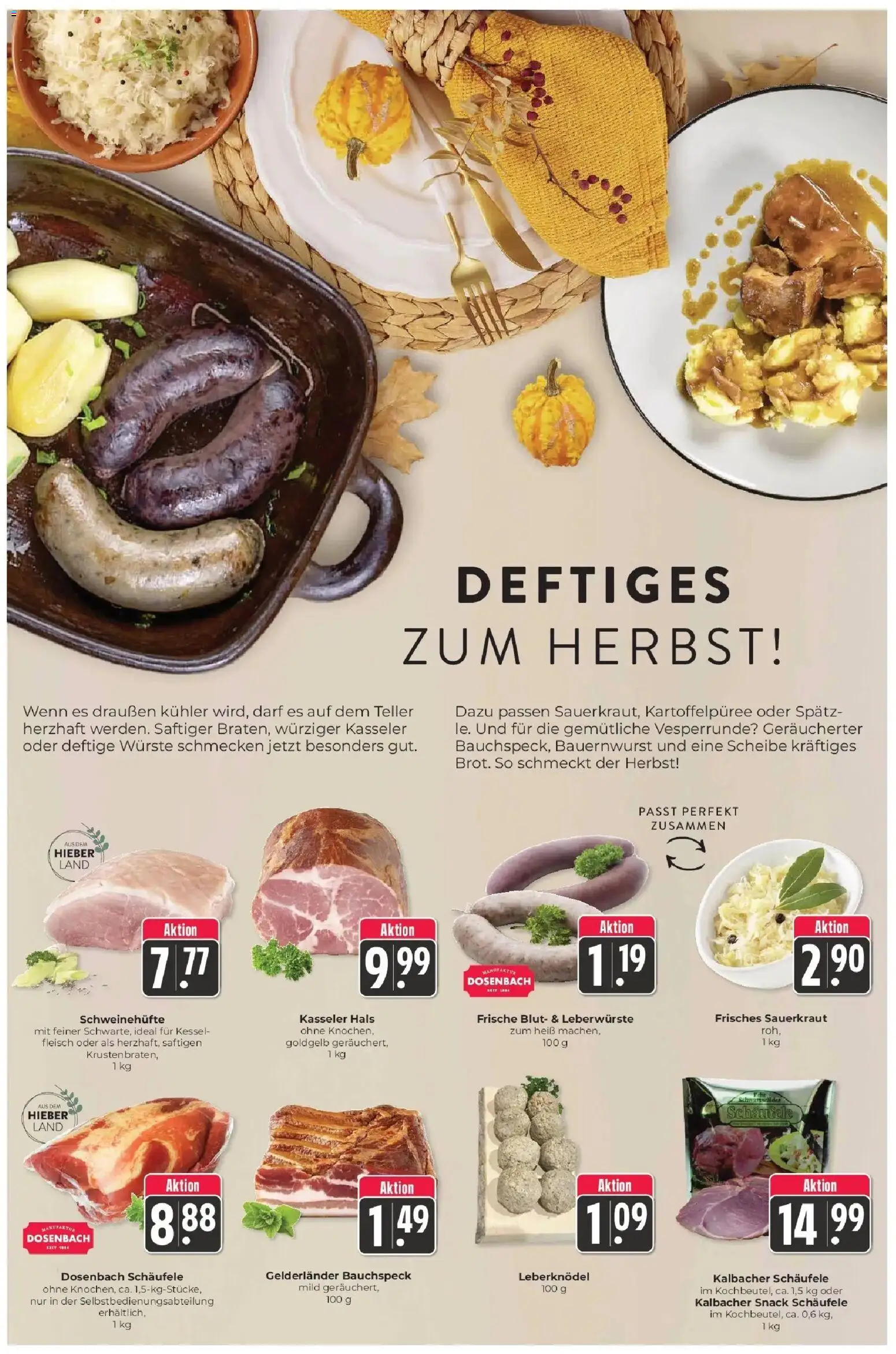 Edeka Prospekt Schliengen (ab 19.10.2026) » Angebote Online | Seite: 4 | Produkte: Leberknödel, Fleisch