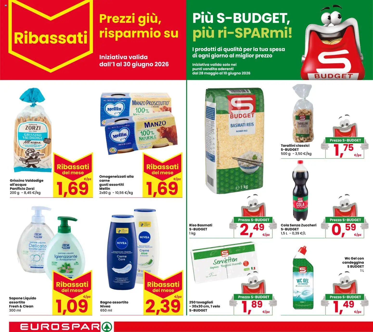 Volantino Despar del 28.05.2026 | Pagina: 18 | Prodotti: Riso Basmati, Manzo, Acqua, Bagno