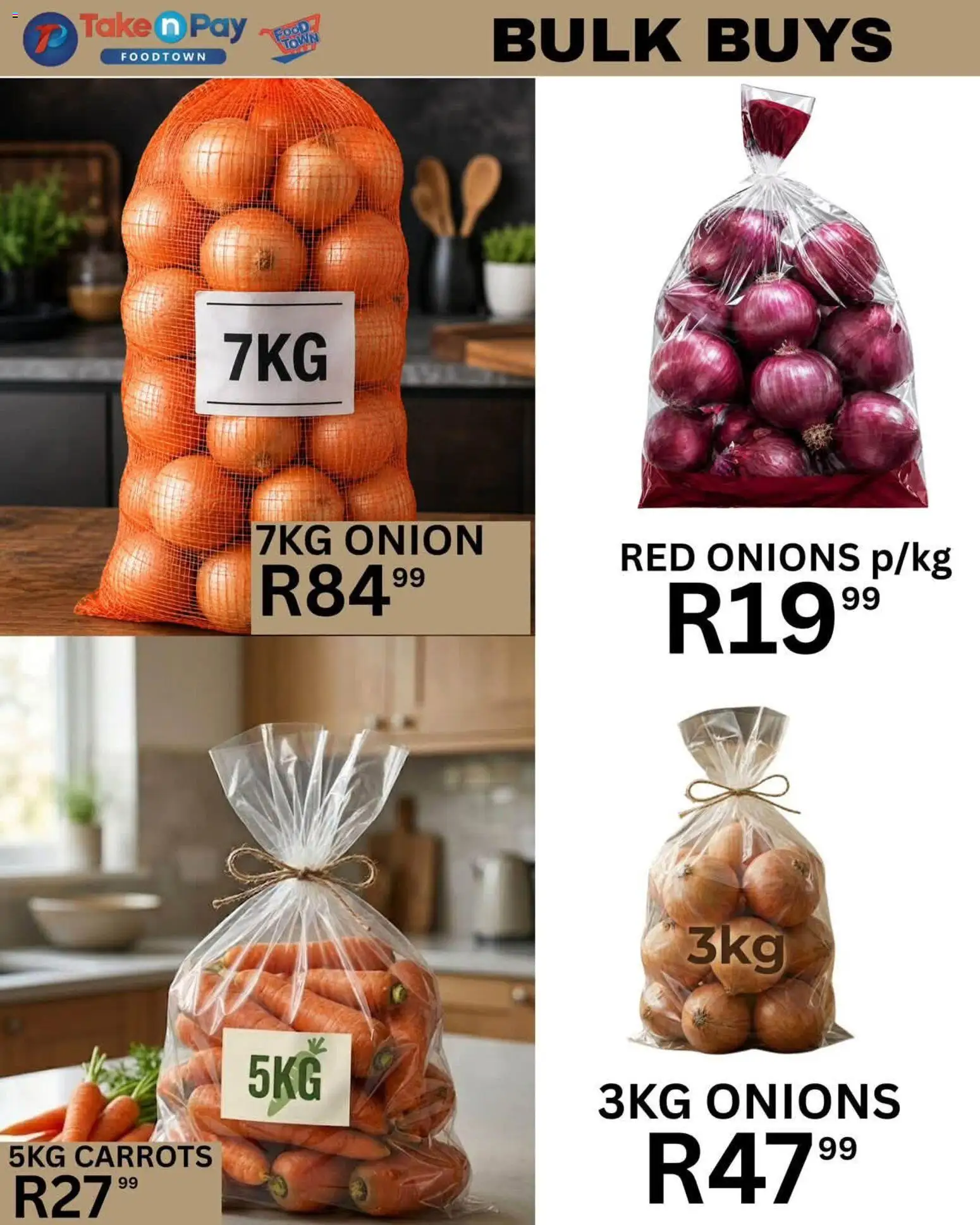 New Take n Pay catalogue – valid from 09/08/2026 | Page: 19 | Products: Carrots, Onions, Onion