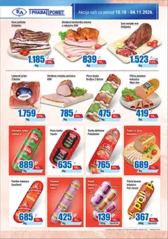 Trnava Promet katalog - pregled Trnava Promet kataloga - važi od 15.10.2026 | Strana: 2 | Proizvode: Pršut, Svinjski vrat, Pizza šunka, Hamburska slanina