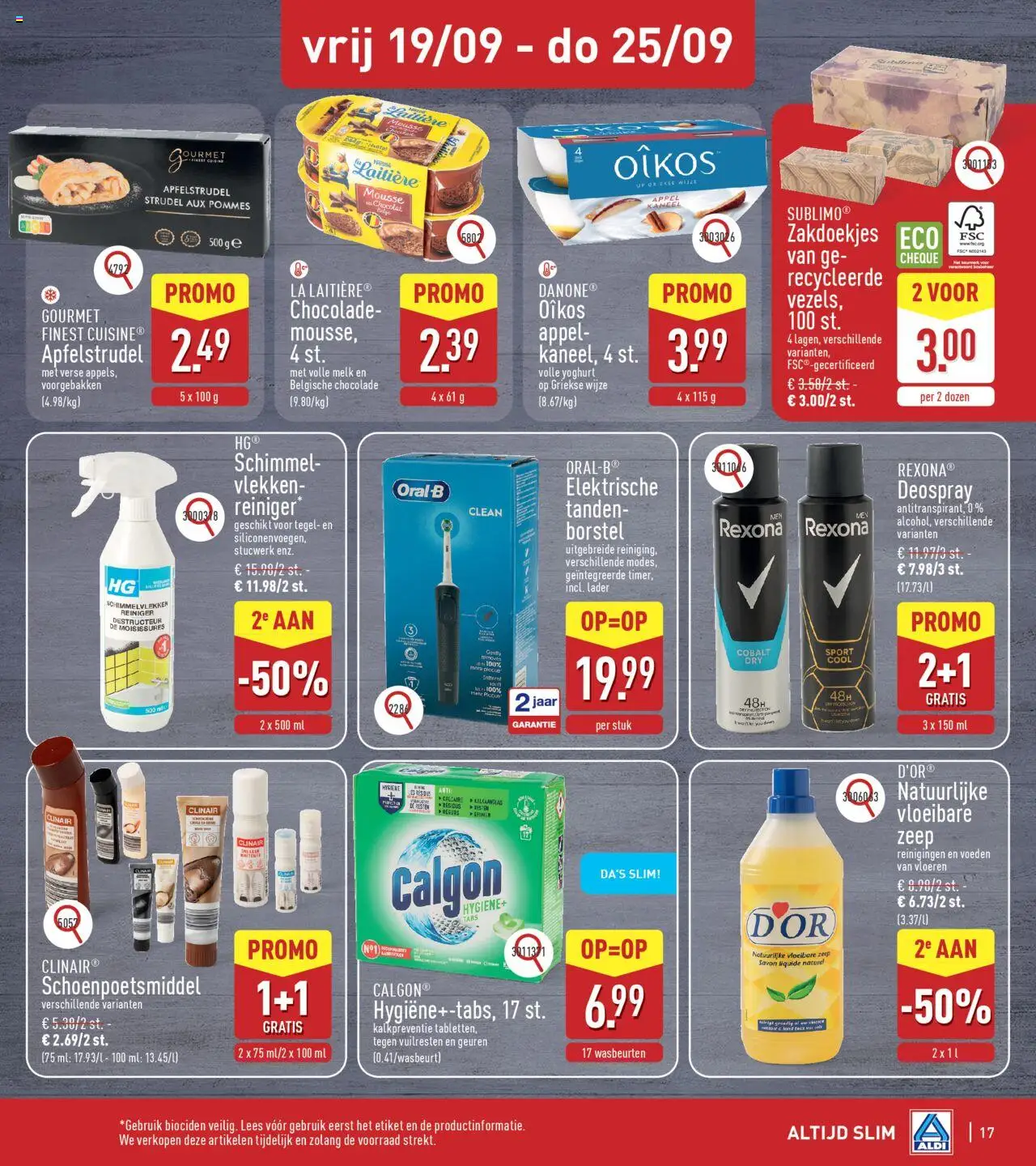 {H1} | Pagina: 17 | Producten: Geuren, Volle melk, Zeep, Chocolade