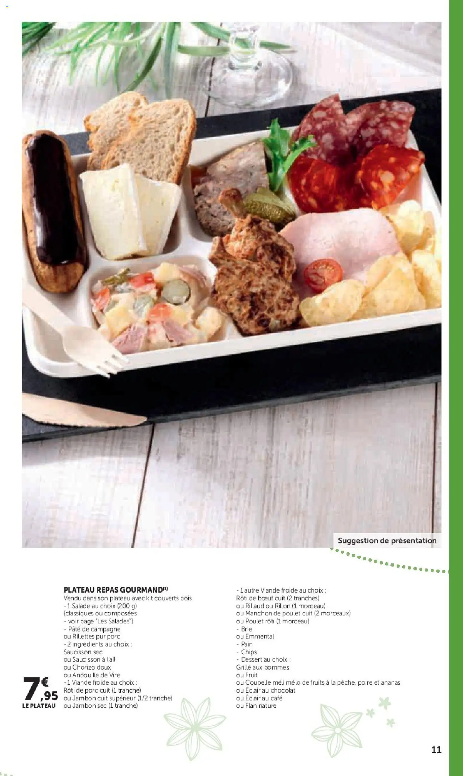 {H1} | Page: 11 | Produits: Salade, Emmental, Café, Jambon