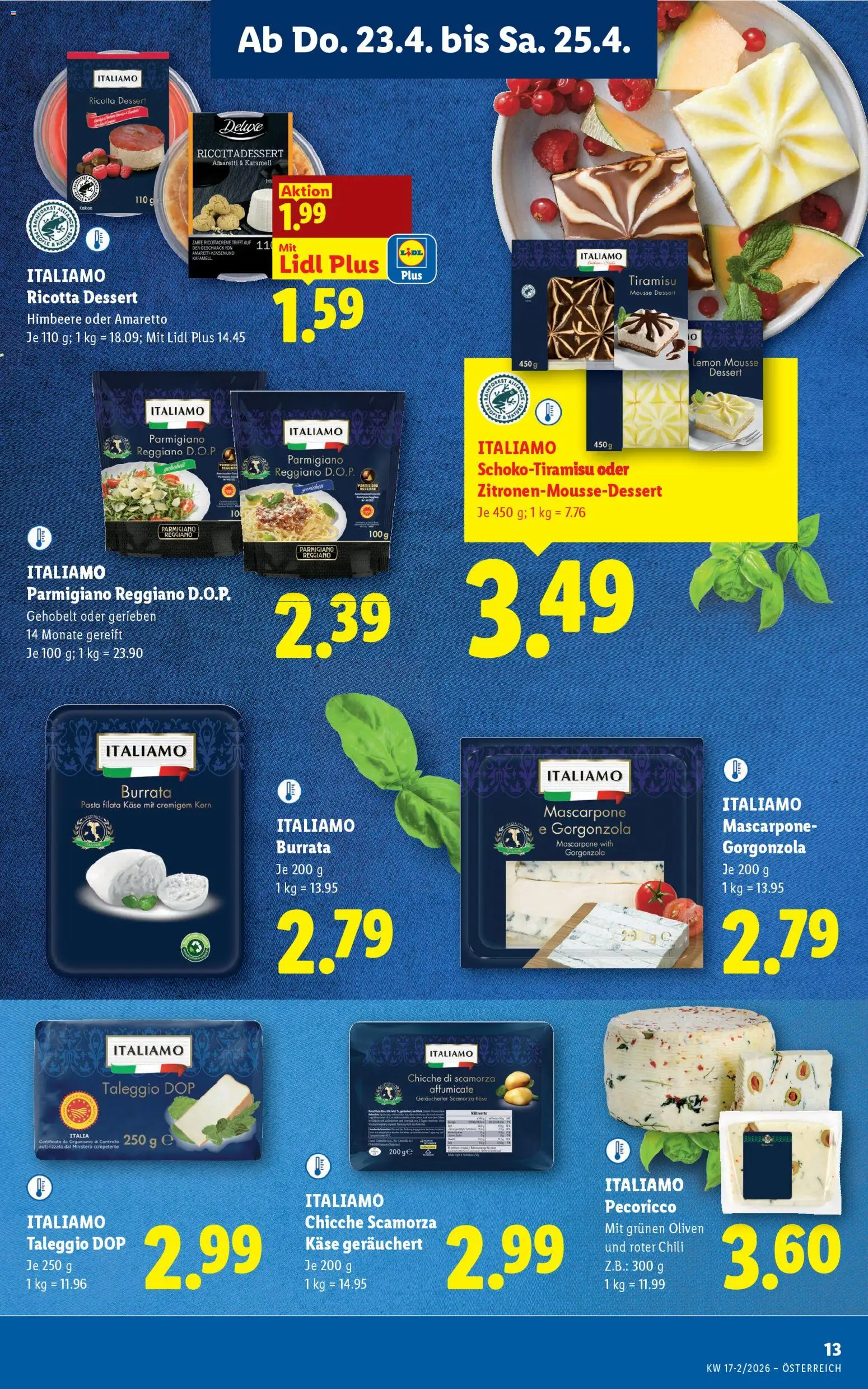 Lidl Flugblatt - Oberpullendorf, Güssing, Oberwart gültig ab 23.04.2026 | Seite: 15 | Produkte: Pasta, Chili, Himbeere, Käse