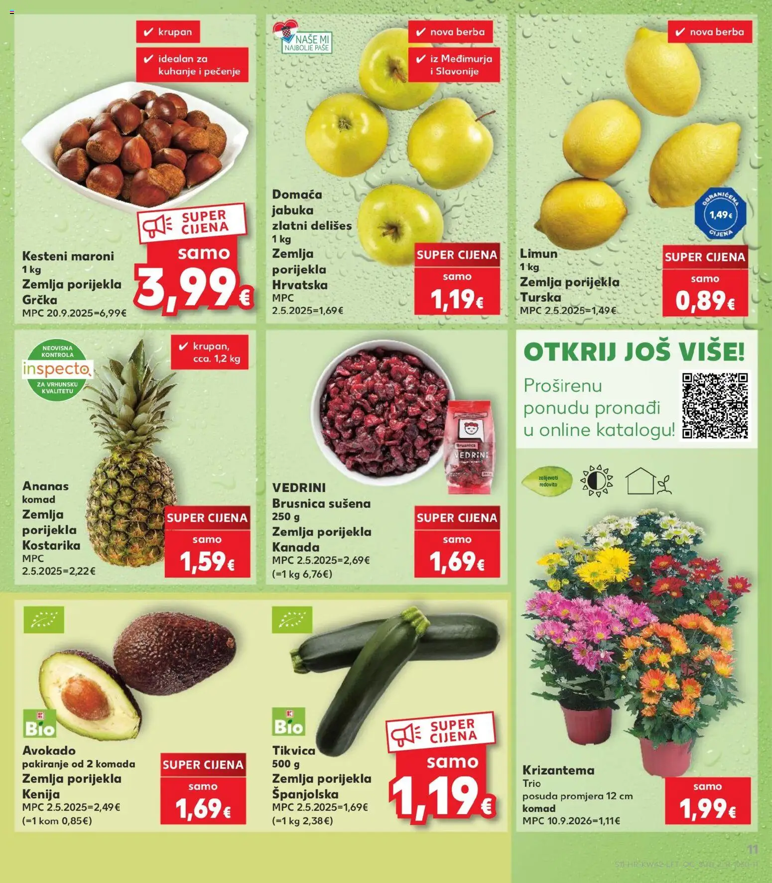 Kaufland katalog | vrijedi od 14.10.2026 | Stranica: 11 | Proizvodi: Zemlja, Tikvica, Brusnica, Jabuka