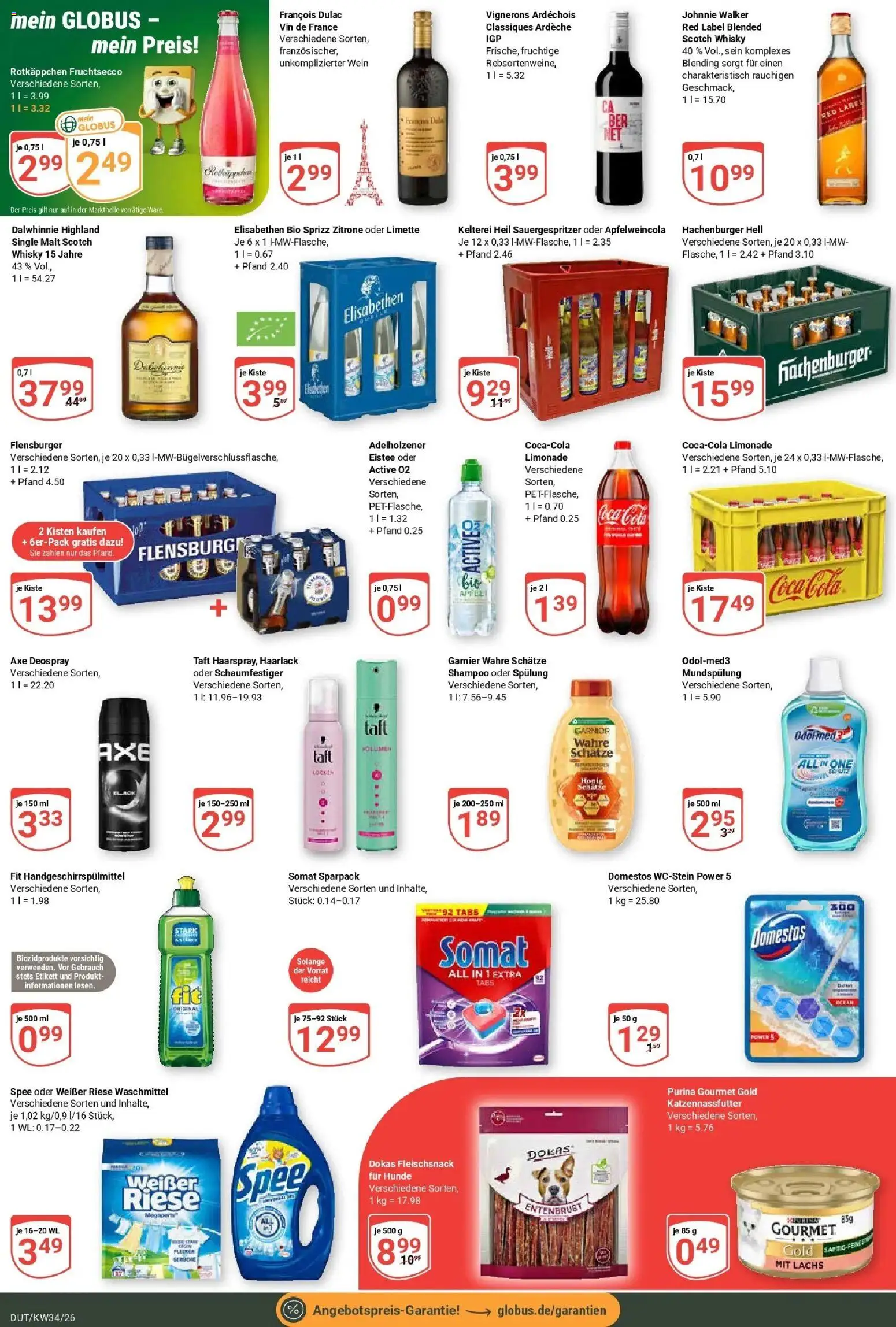 Globus Prospekt Wetzlar-Dutenhofen (ab 17.08.2026) » Angebote online | Seite: 4 | Produkte: Cola, Spee, Waschmittel, Limette