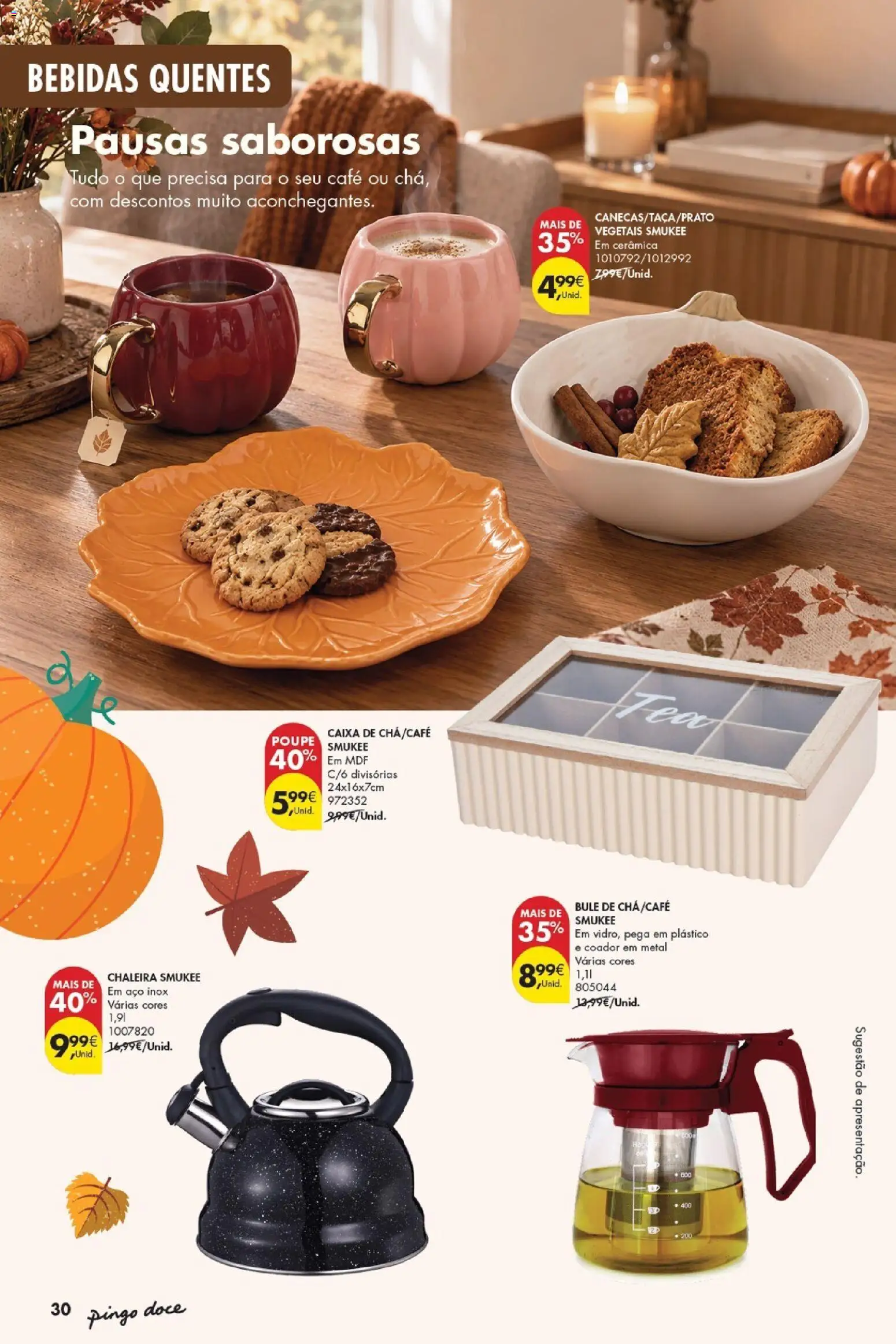 Pingo Doce Poupe Esta Semana Açores │ válido de 22/09/2026 | Página: 30 | Produtos: Chaleira, Bebidas, Caixa, Café