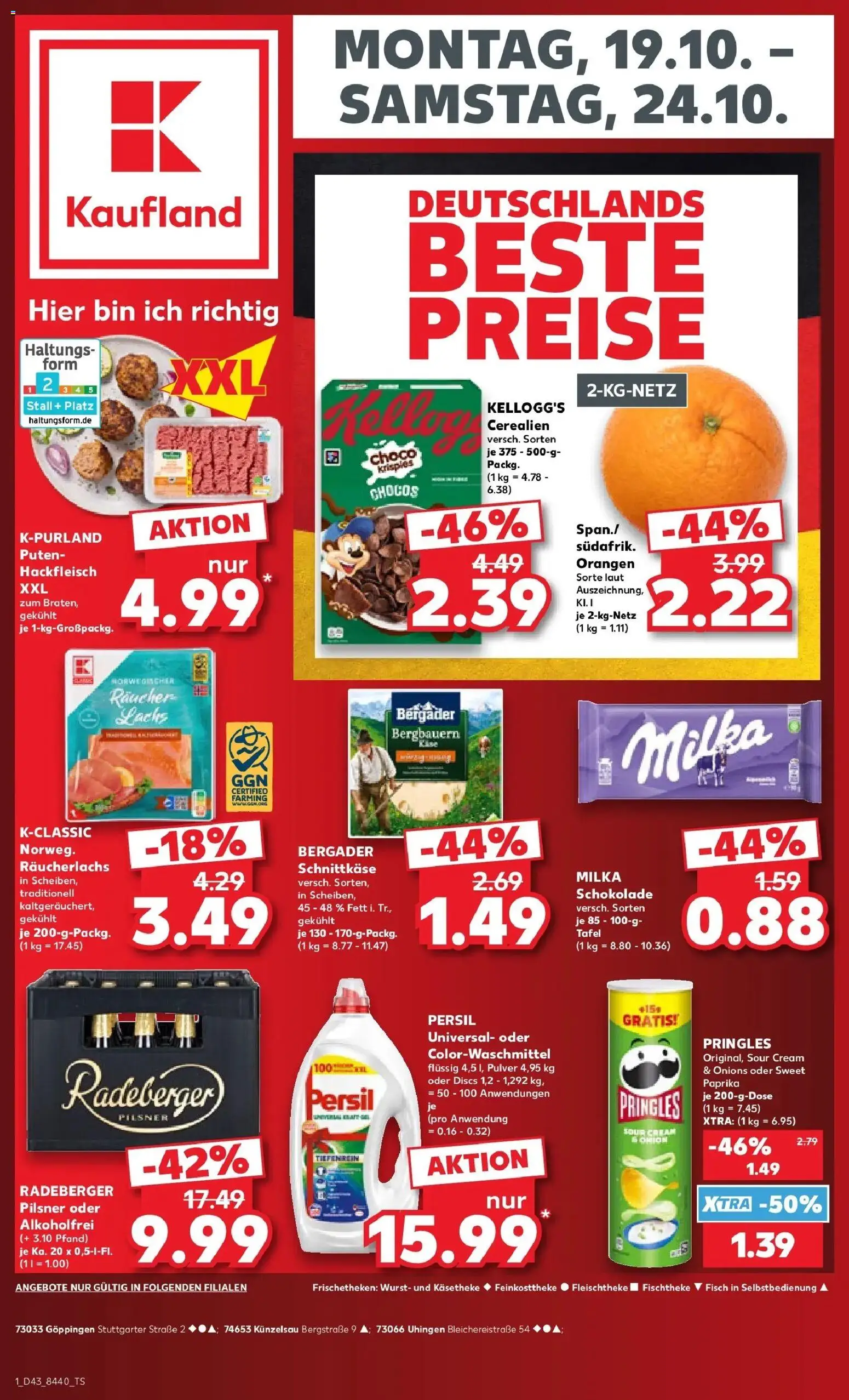 Prospekt Kaufland ab 19.10.2026 » Angebote Online zum Blättern | Seite: 5 | Produkte: Räucherlachs, Radeberger pilsner, Persil, Hackfleisch