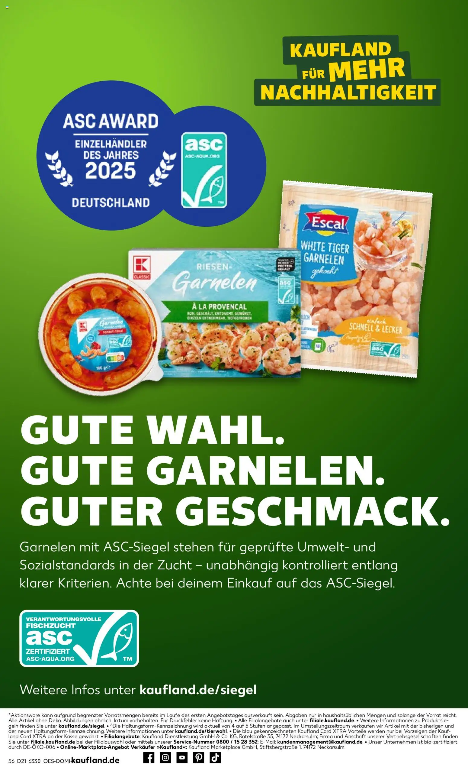 Kaufland Prospekt Kiel	 – gültig ab 21.05.2026 | Seite: 56 | Produkte: Garnelen, Chili, Tiger garnelen