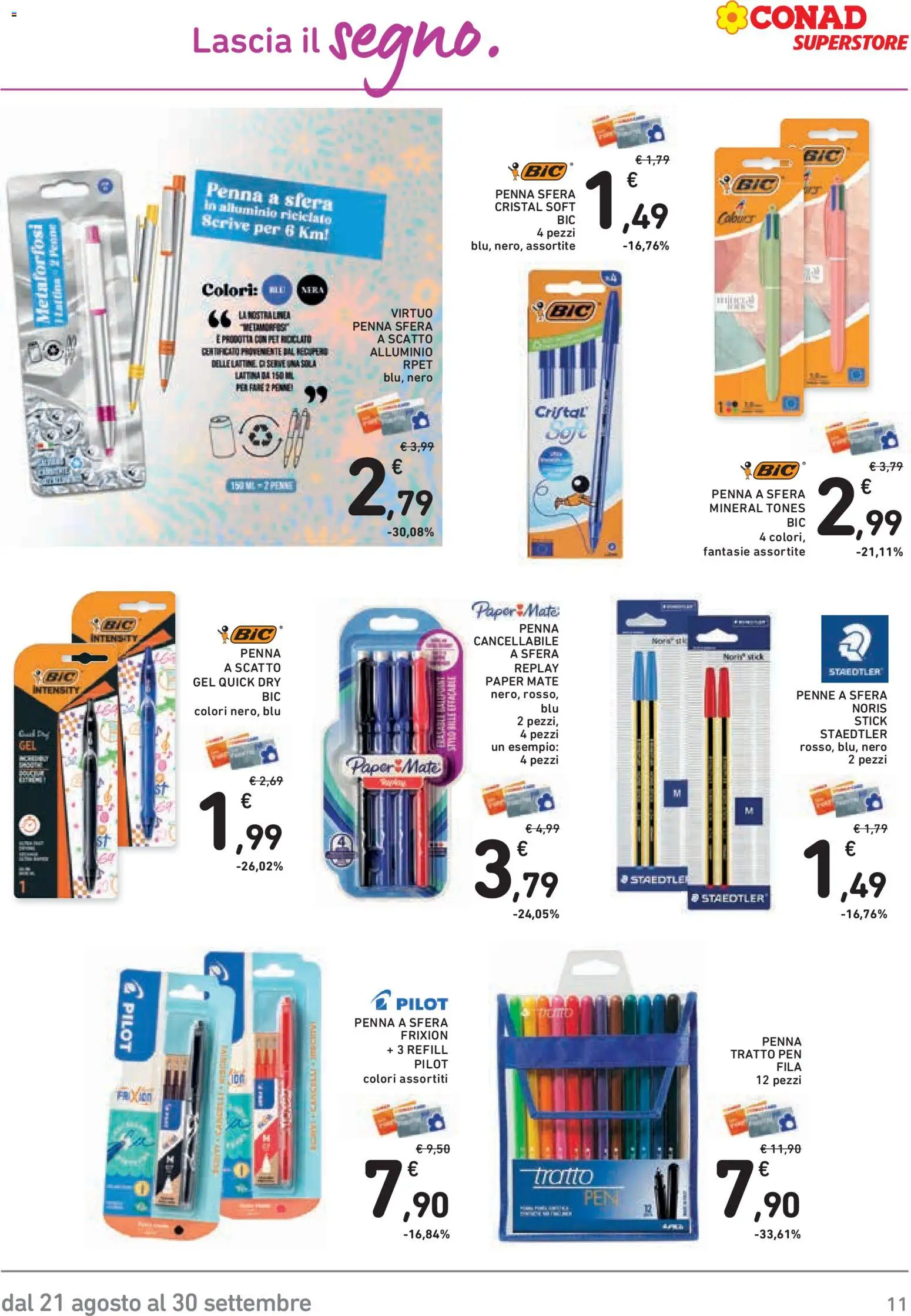 Volantino Conad del 21/08/2026 | Pagina: 11 | Prodotti: Alluminio, Penne