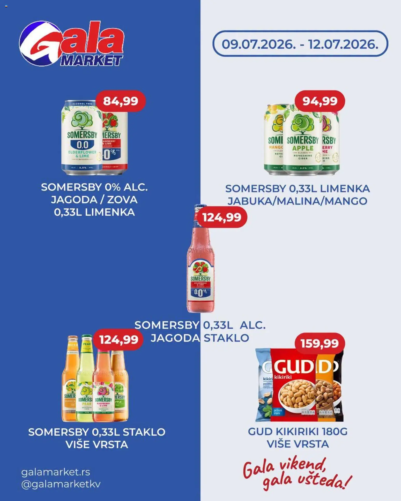 Gala MARKET katalog - važi od 09.07.2026 | Strana: 2 | Proizvode: Mango, Jagoda, Cider, Somersby