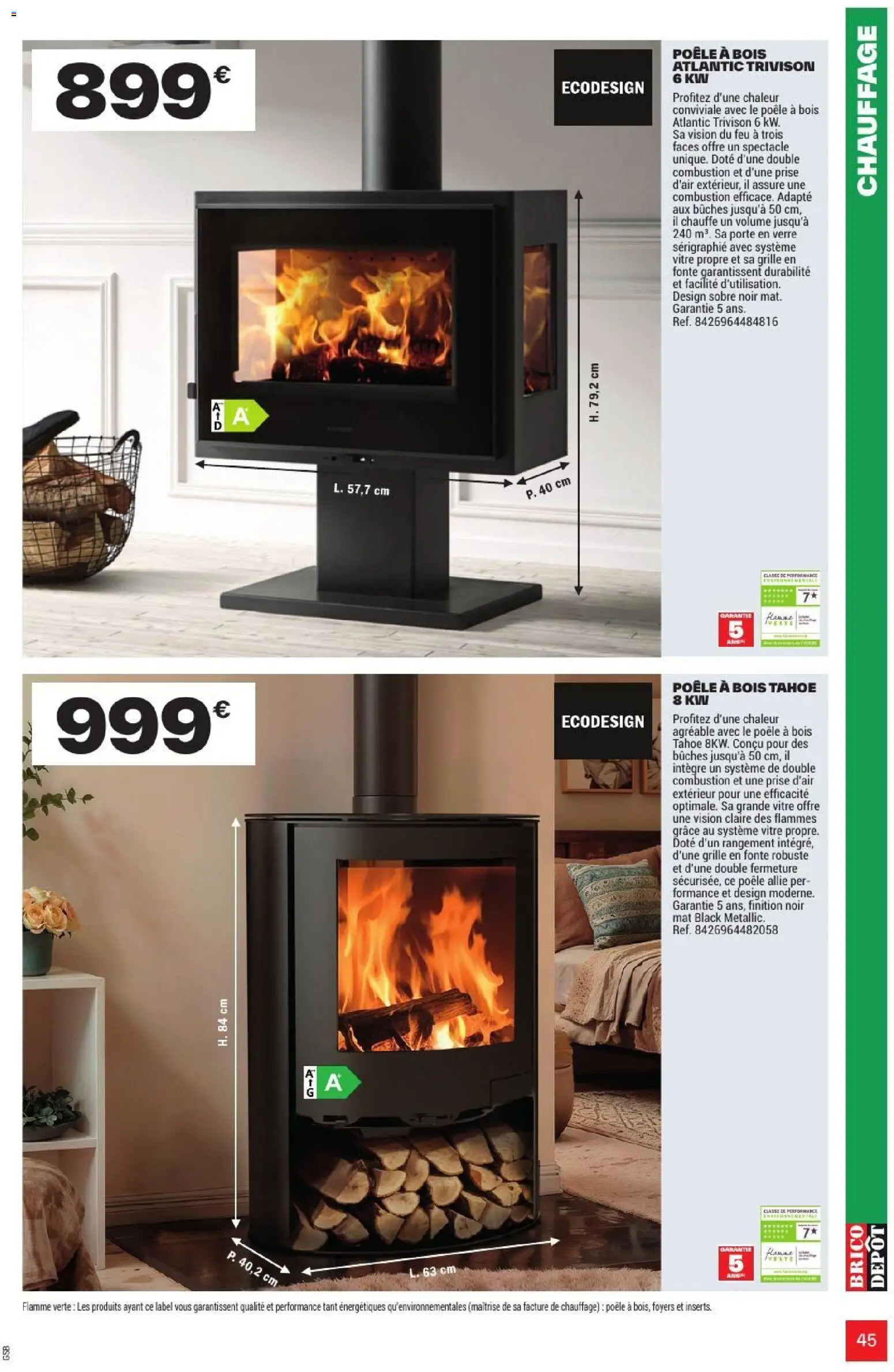{H1} | Page: 45 | Produits: Poêle, Porte, Prise, Poêle à bois