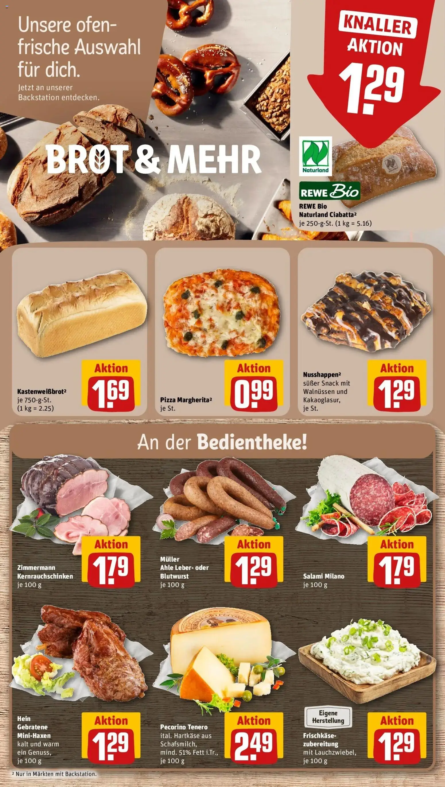REWE Prospekt ab 19.10.2026 zum Blättern » Angebote | Seite: 13 | Produkte: Ofen, Brot, Salami, Pizza