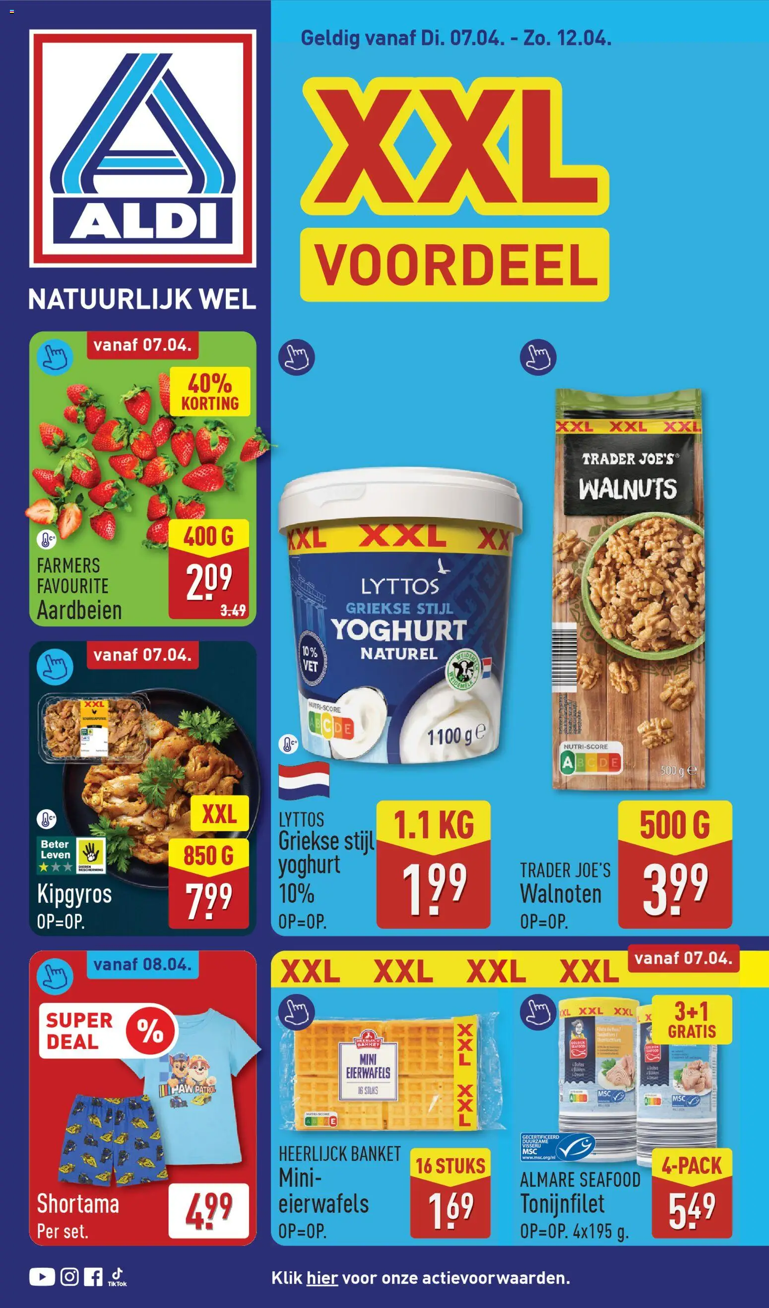 {H1} | Pagina: 1 | Producten: Yoghurt, Aardbeien