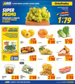 Anteprima del volantino ARD Discount volantino valido a partire dal 18/09/2026 | Pagina: 4 | Prodotti: Patate, Zucca, Susine, Lattuga romana