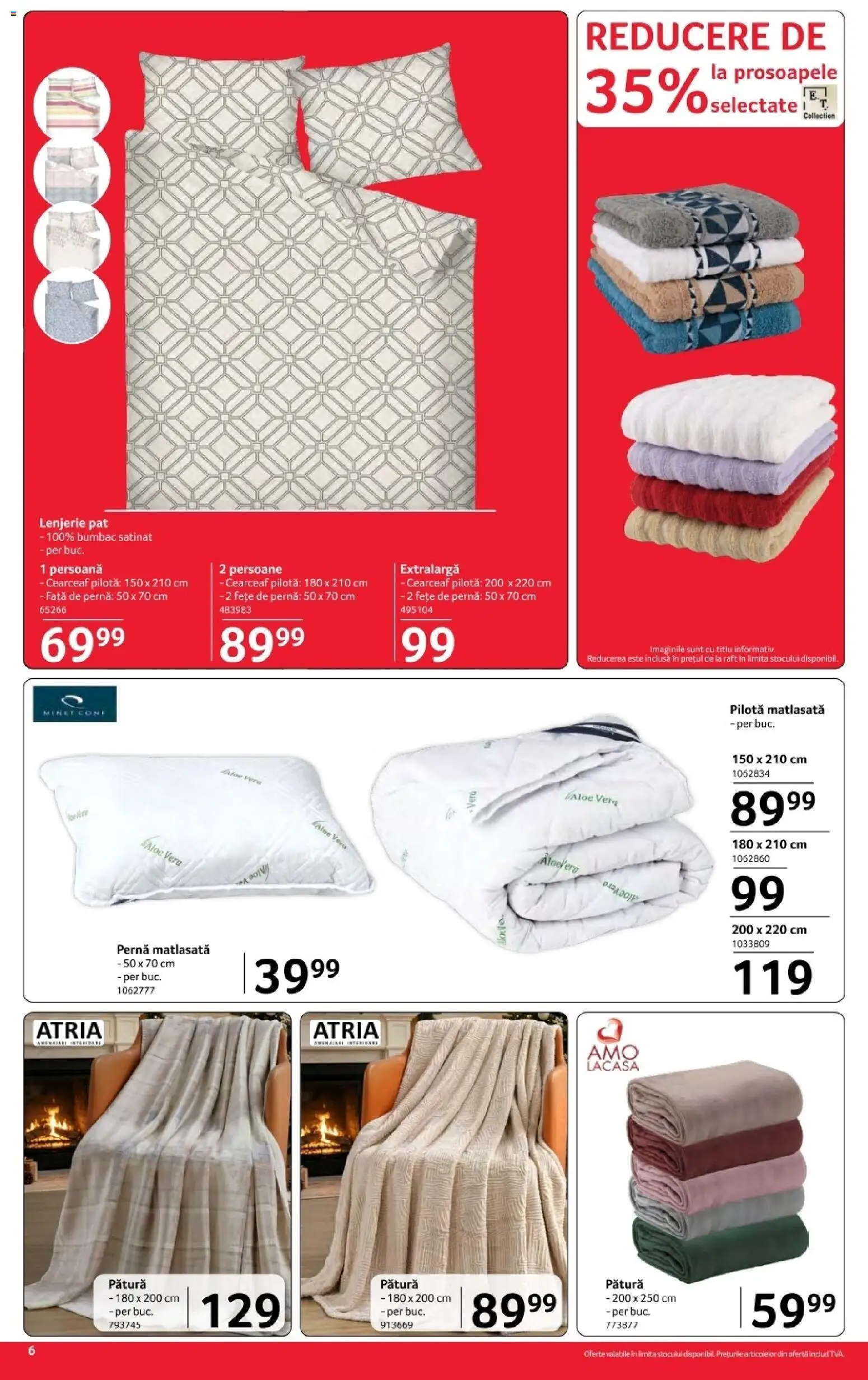 Noul catalog Selgros – valabil de la 30.10.2026 | Pagină: 6 | Produse: Aloe vera, Pilotă, Raft, Fete de perna