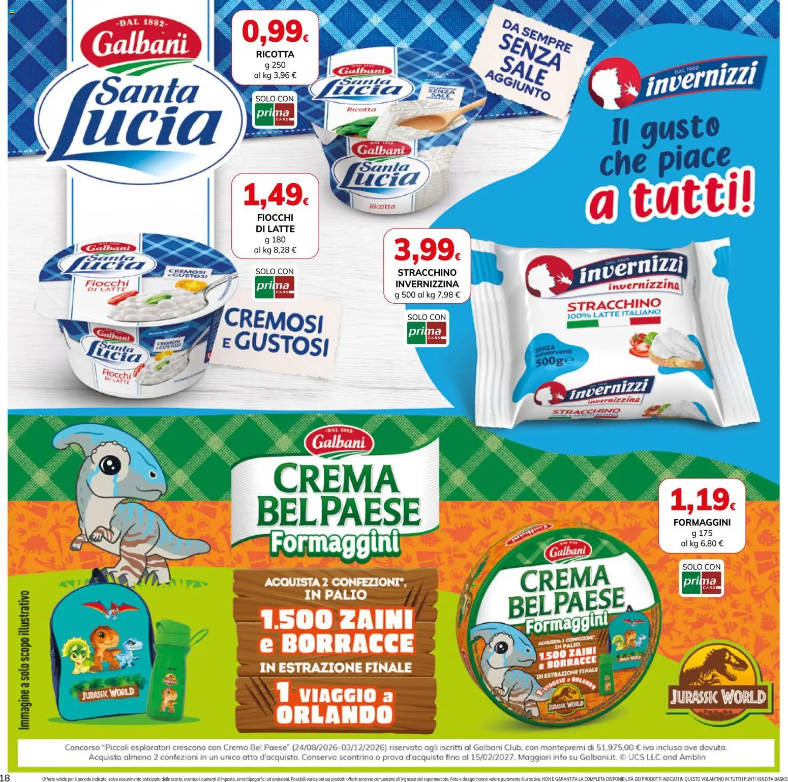 Volantino Basko del 13/10/2026 | Pagina: 18 | Prodotti: Fiocchi di latte, Sale, Latte, Ricotta