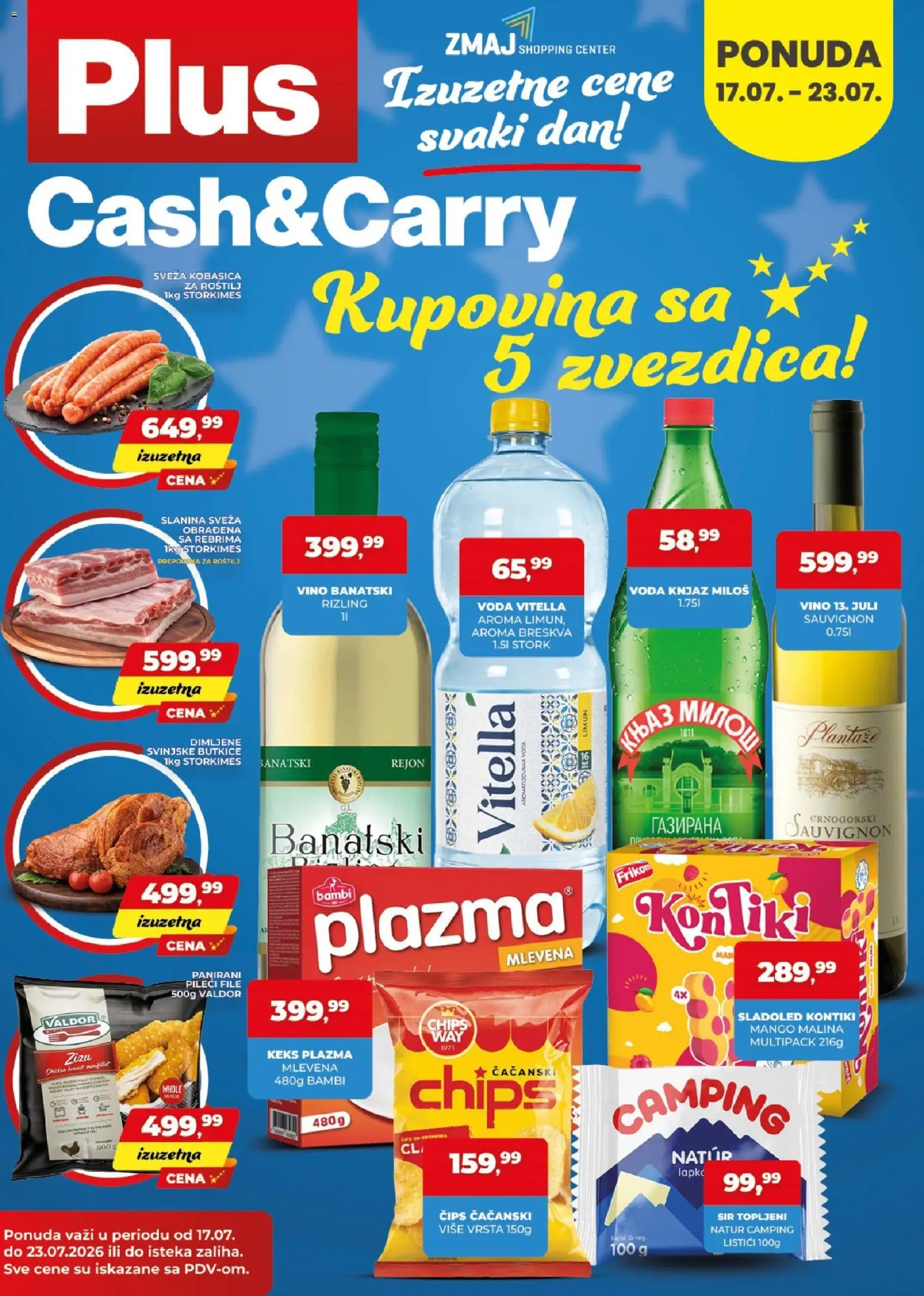 Plus Cash & Carry katalog - važi od 17.07.2026 | Strana: 1 | Proizvode: Sladoled, Malina, Breskva, Roštilj