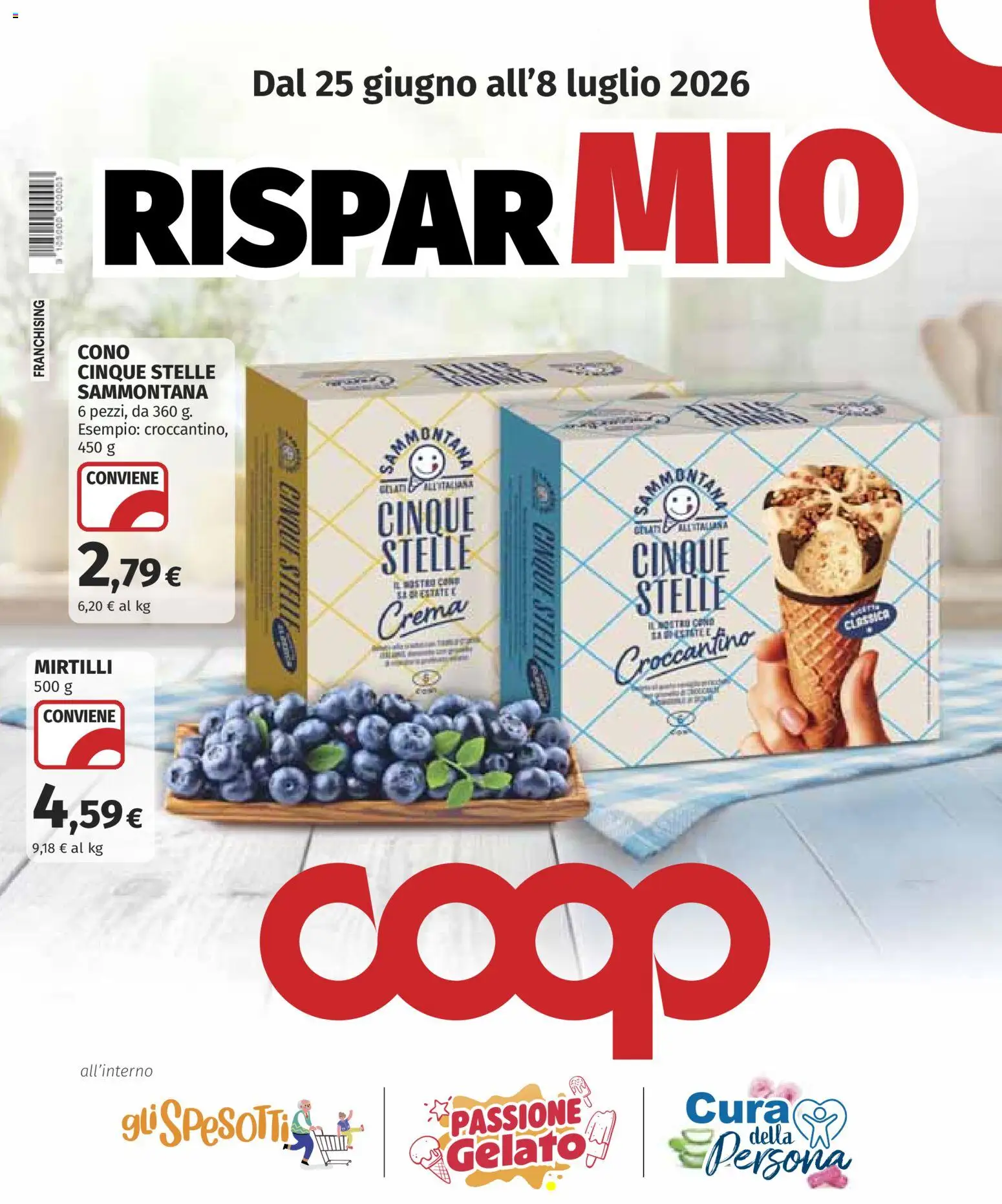 Volantino COOP del 25/06/2026 | Pagina: 1 | Prodotti: Crema, Mirtilli
