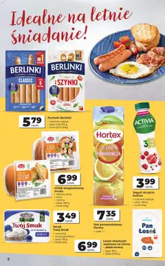 Pogląd oferty "Odido gazetka" - ważna od 10.06.2026 | Strona: 2 | Produkty: Parówki berlinki, Sok pomarańczowy, Łosoś atlantycki, Chleb bezglutenowy