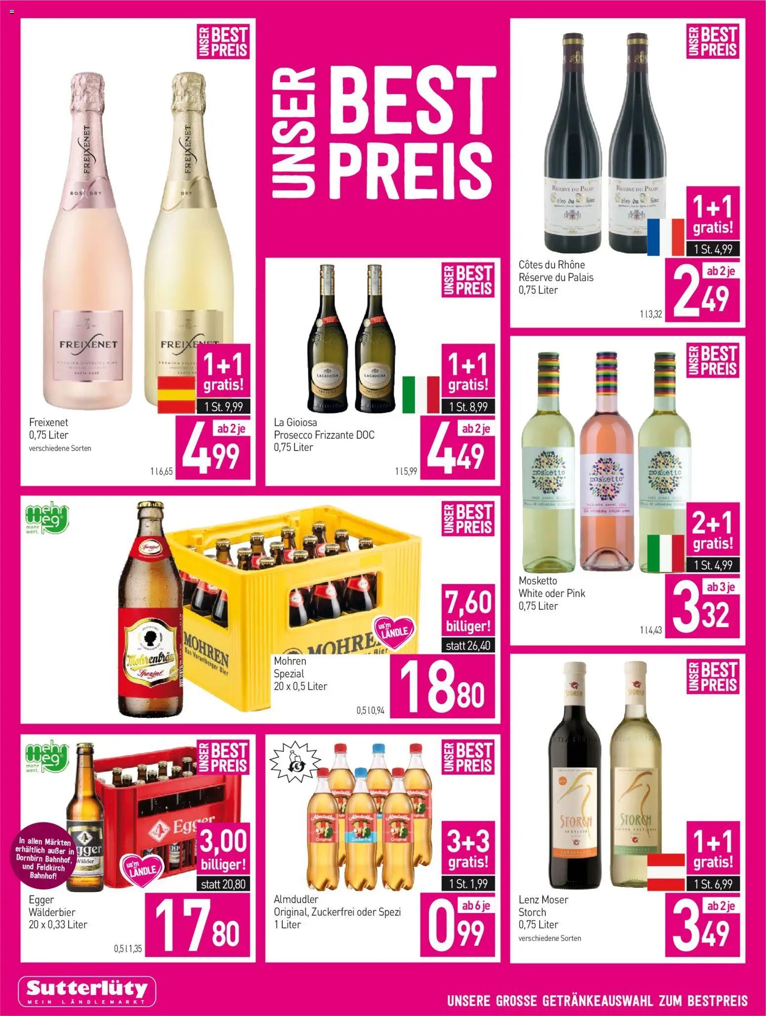 Sutterlüty Flugblatt gültig ab 17.09.2026 | Seite: 10 | Produkte: Prosecco, Bier