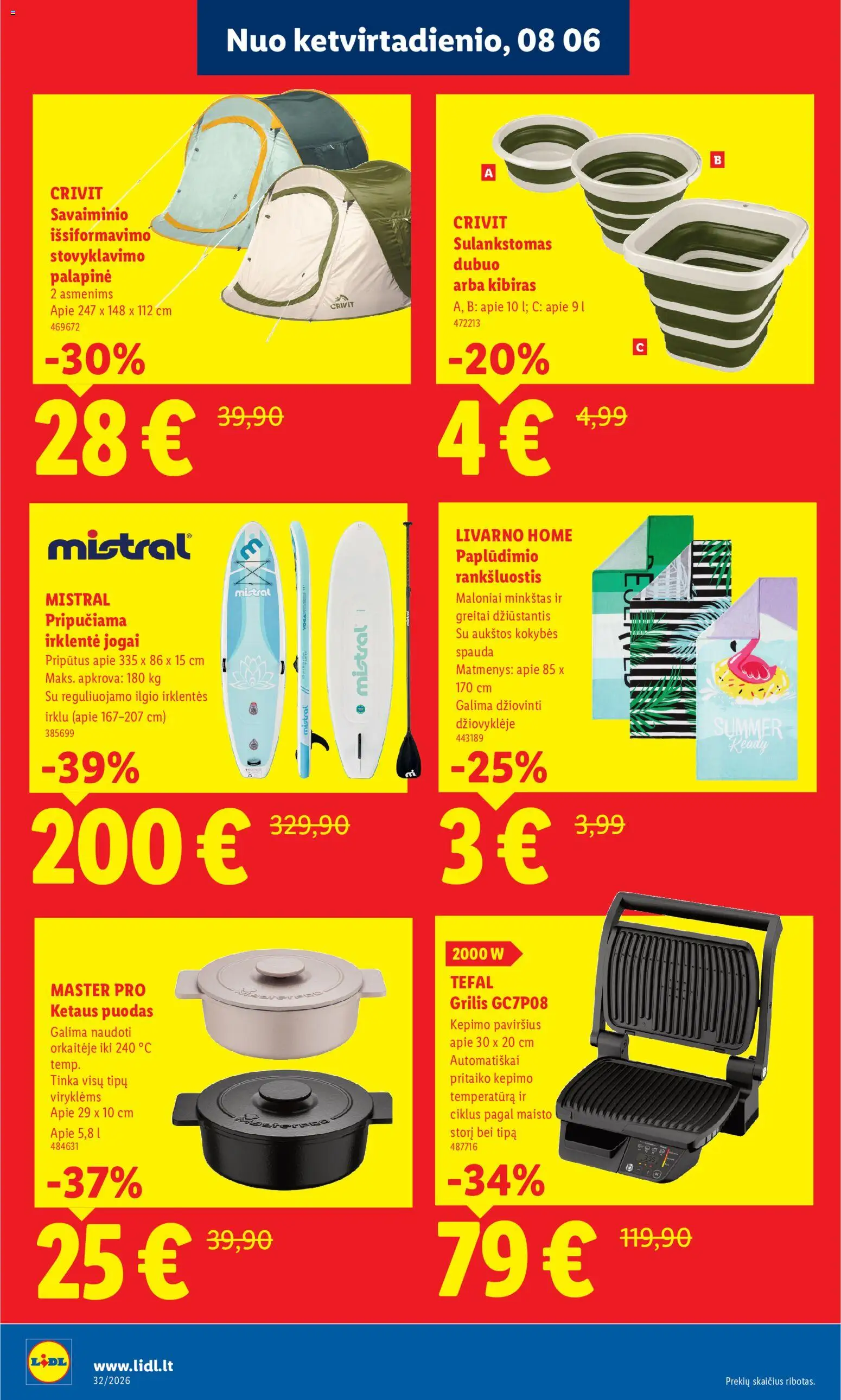 LIDL akcijos nuo 2026.08.06 | Puslapis: 4 | Prekių: Dubuo, Puodas, Rankšluostis, Kibiras