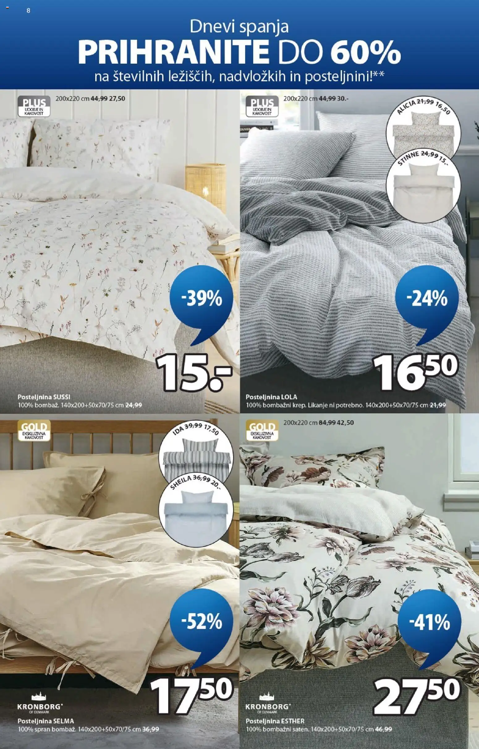 Novi JYSK katalog ponudbe – veljaven od 30.09.2026 | Stran: 8 | Izdelki: Posteljnina