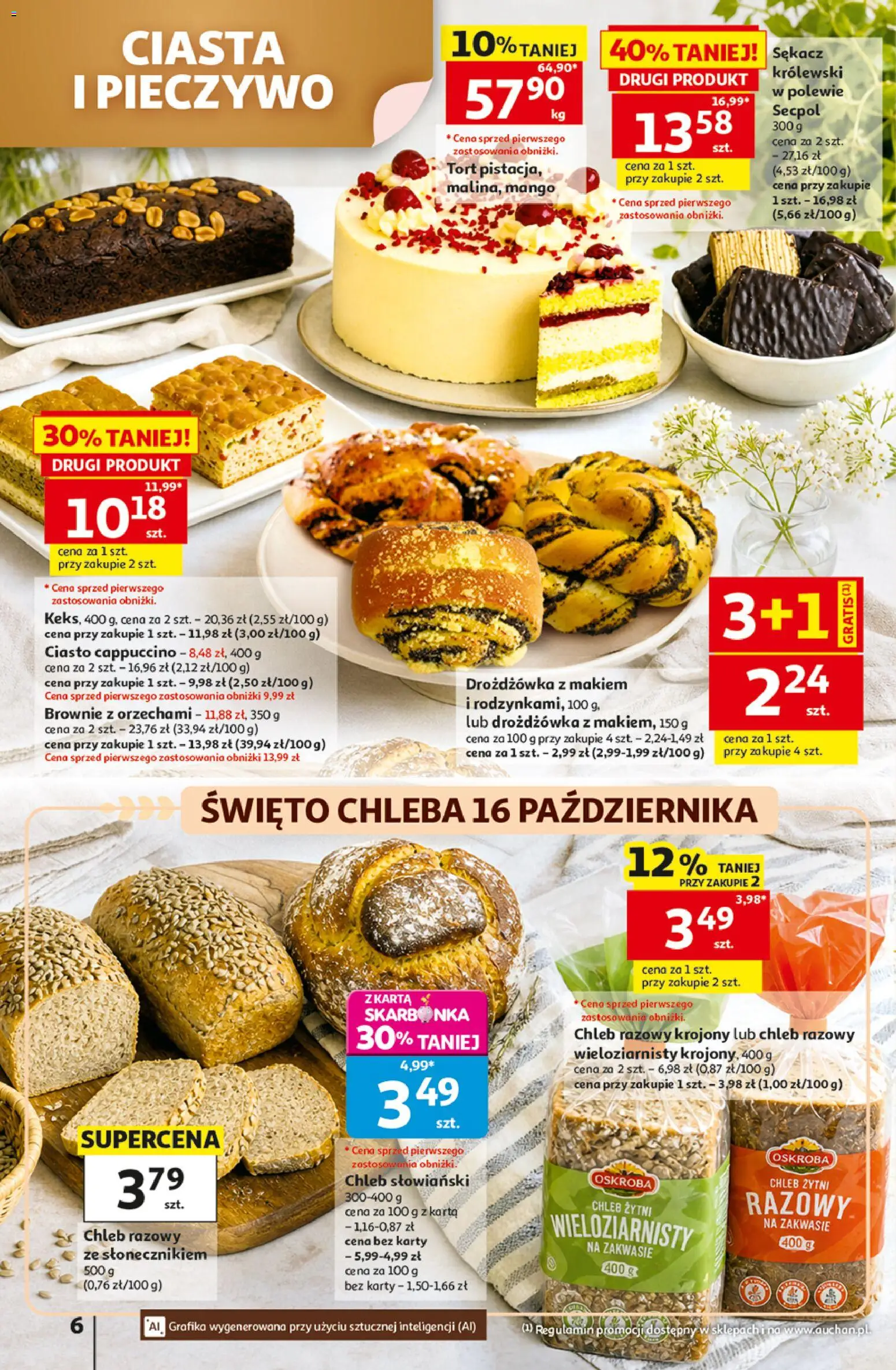 Auchan gazetka - Hipermarket od 15.10.2026 | Strona: 6 | Produkty: Mango, Pieczywo, Chleb, Brownie