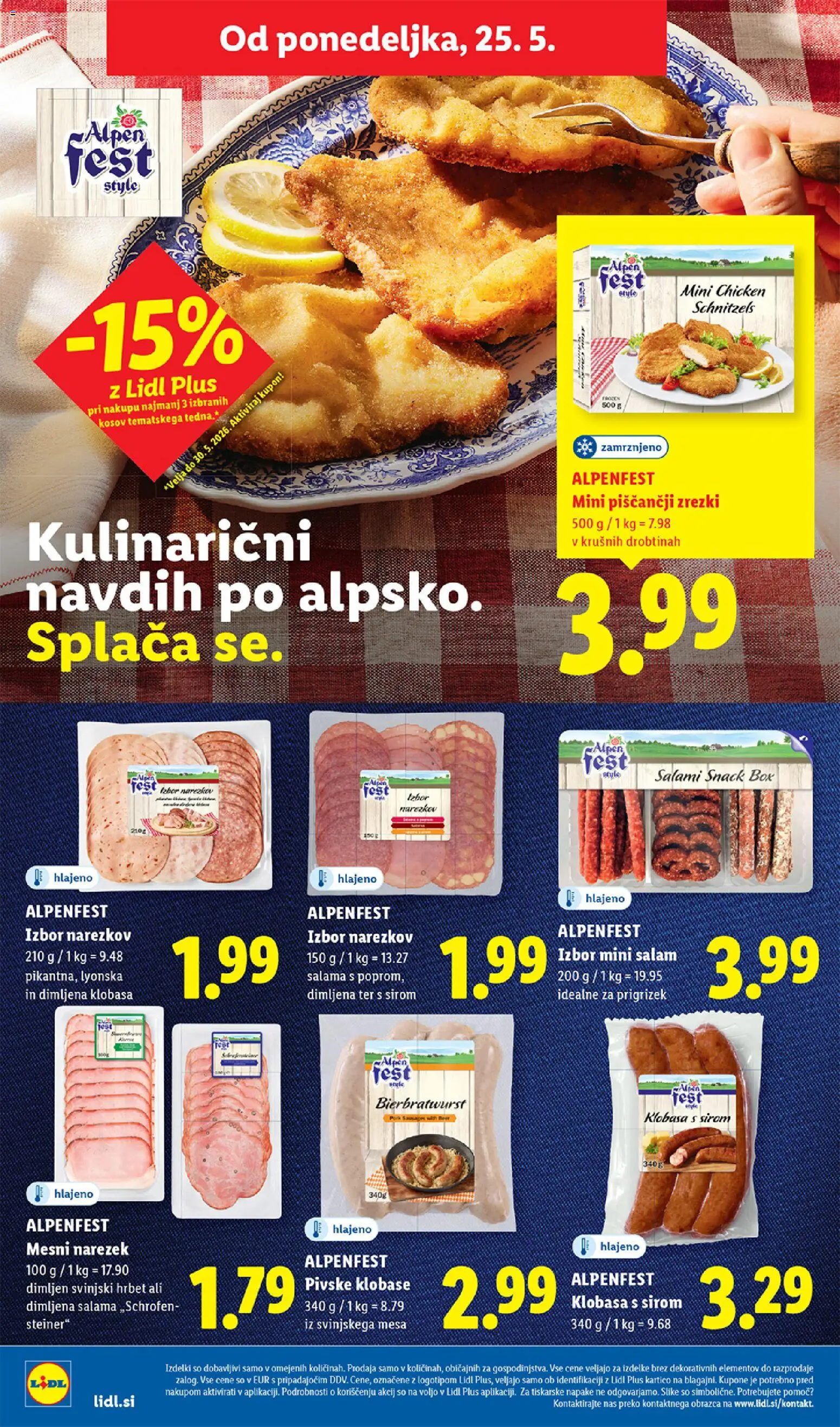 Novi Lidl katalog ponudbe – veljaven od 21.05.2026 | Stran: 46 | Izdelki: Narezek, Zrezki, Salama, Klobase