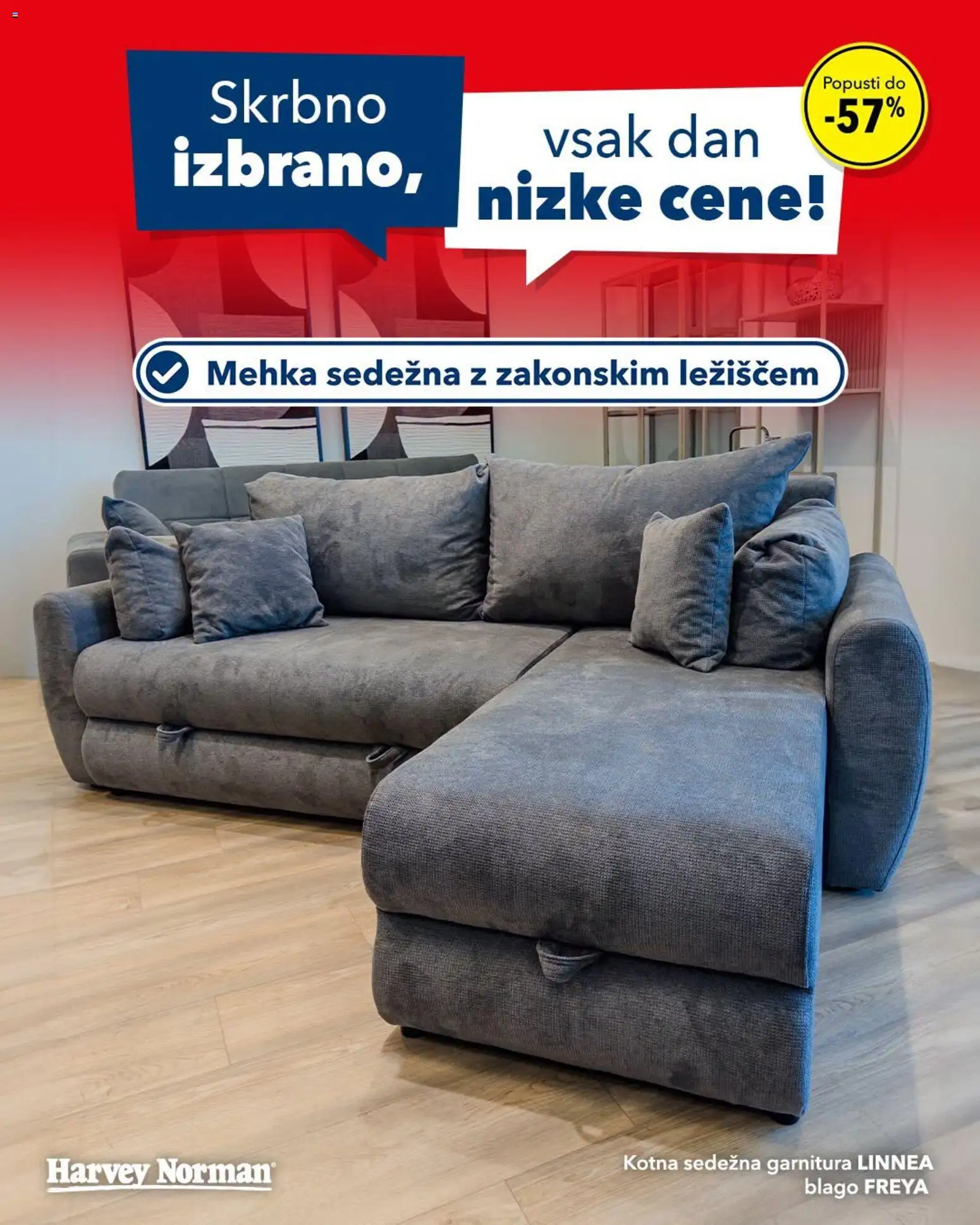 Novi Harvey Norman katalog ponudbe – veljaven od 21.07.2026 | Stran: 1 | Izdelki: Sedezna garnitura