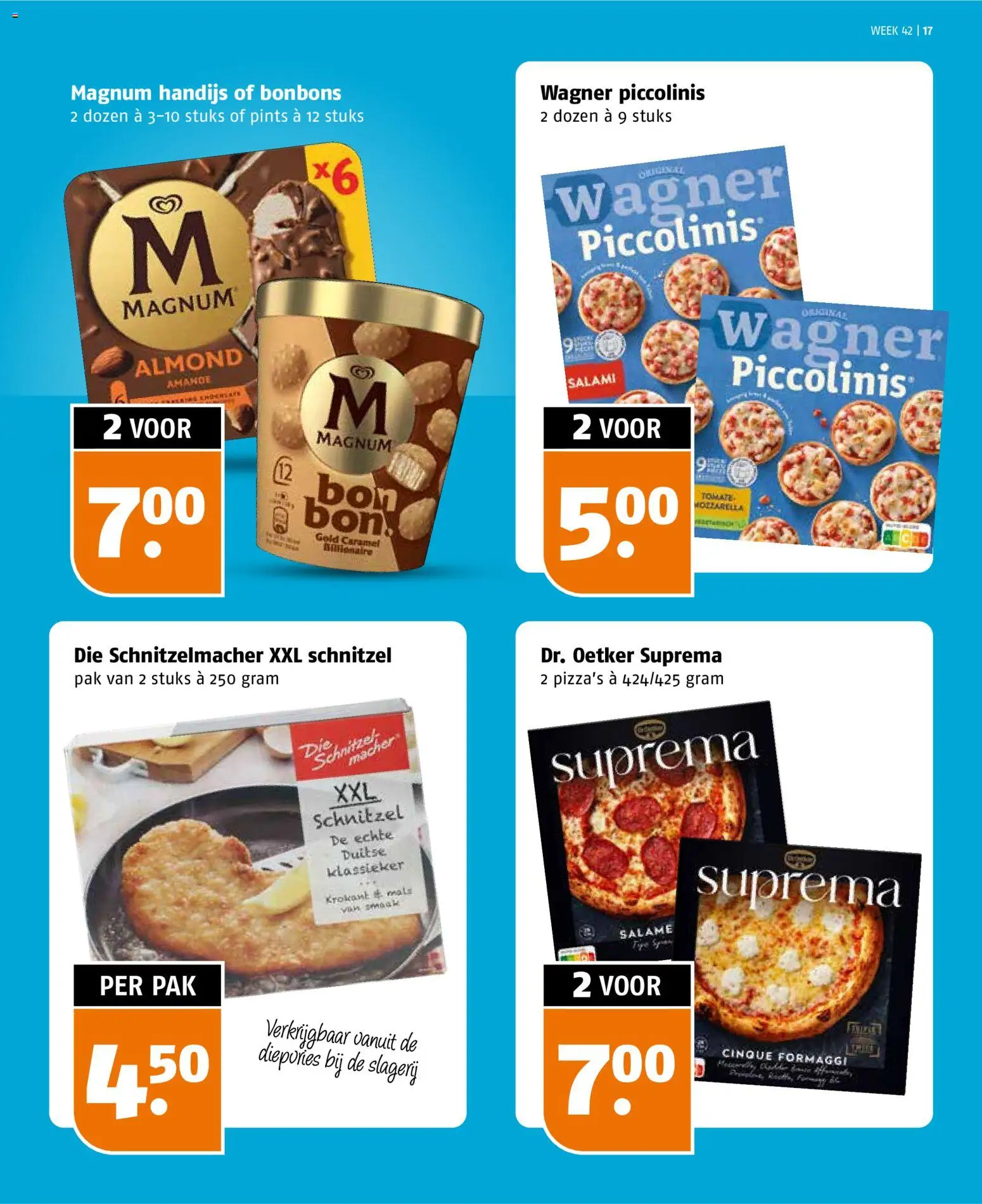 {H1} | Pagina: 17 | Producten: Salami, Schnitzel, Magnum