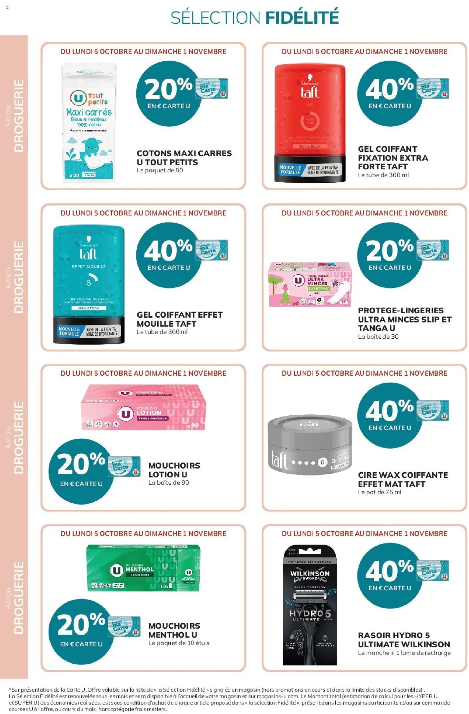 {H1} | Page: 16 | Produits: Cire, Rasoir, Gel coiffant, Mouchoirs