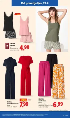 ESMARA Ženske hlače, Komad Nabran strukture S elastanskim vlaknom (LYCRA®) Veličine: 32-46 (XS-L)* - Pregled kataloga iz trgovine Lidl, vrijedi od 23.07.2026 | Stranica: 33