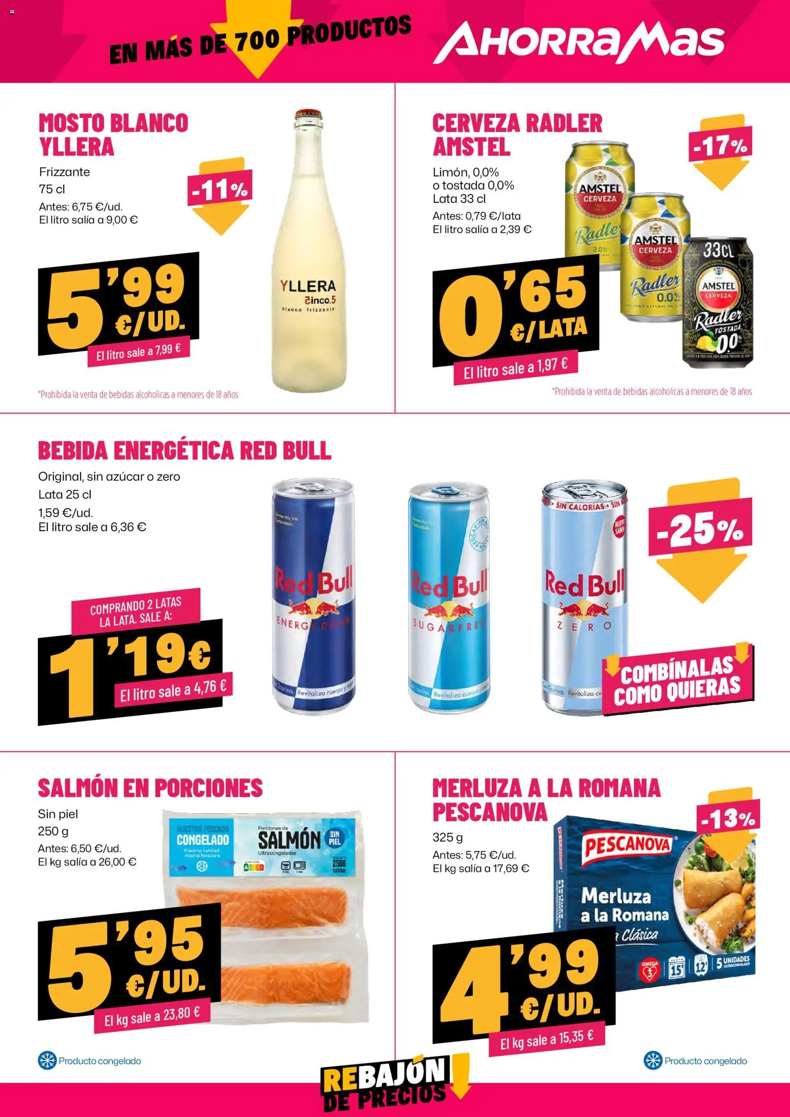 AhorraMas folleto │ válido desde el 13/08/2026 | Página: 15 | Productos: Bebida energética, Cerveza, Pescado, Salmón
